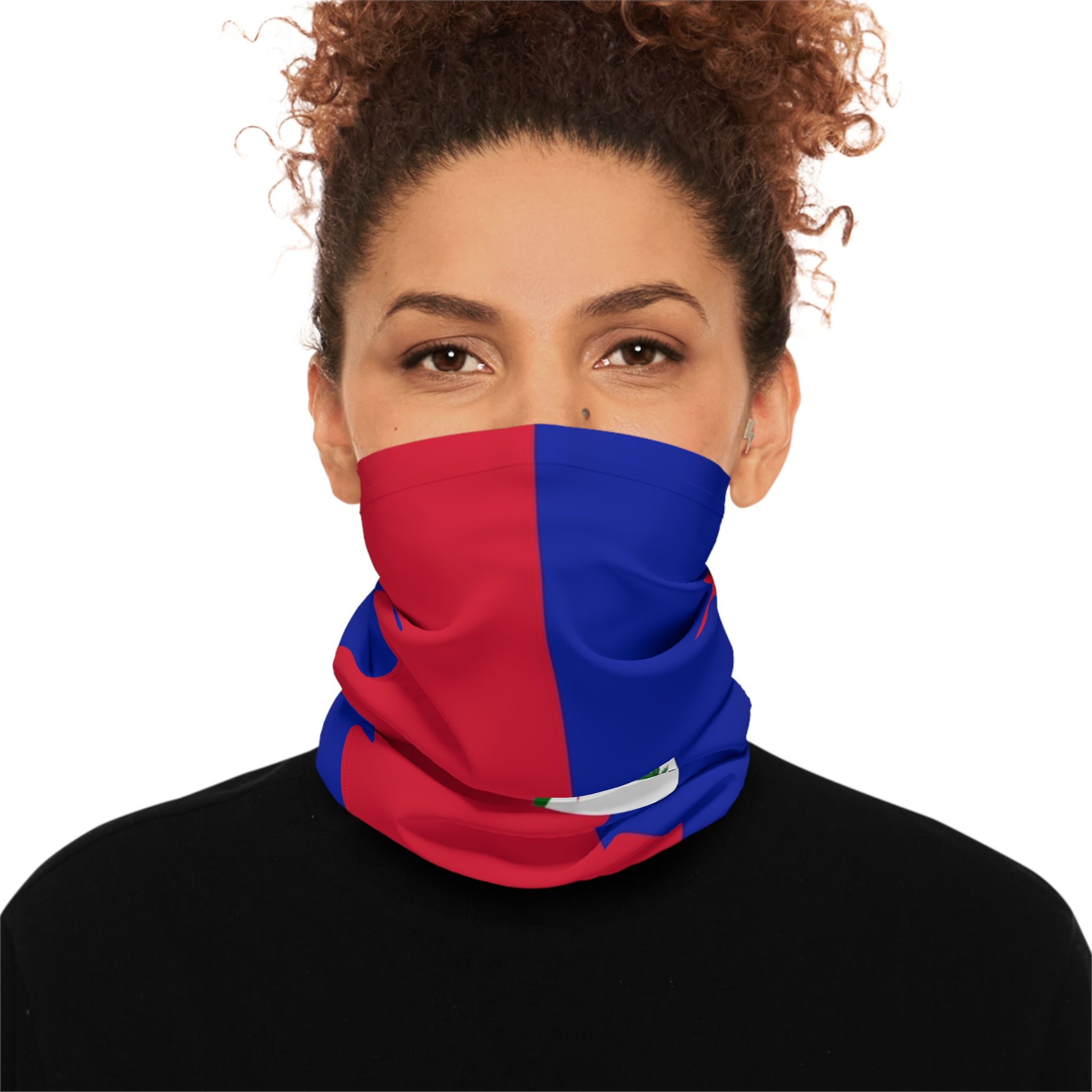High Quality Haiti Flag Lightweight Neck Gaiter-Fete Massive