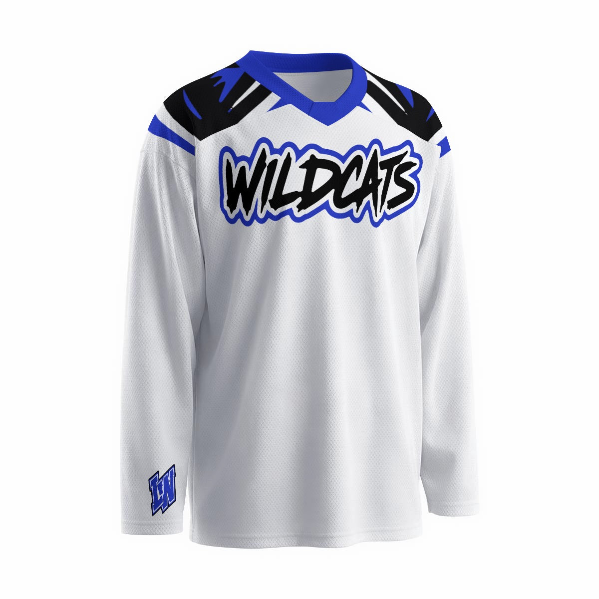 LW - WILDCATS FAN All White & Blue Trim Team Jersey