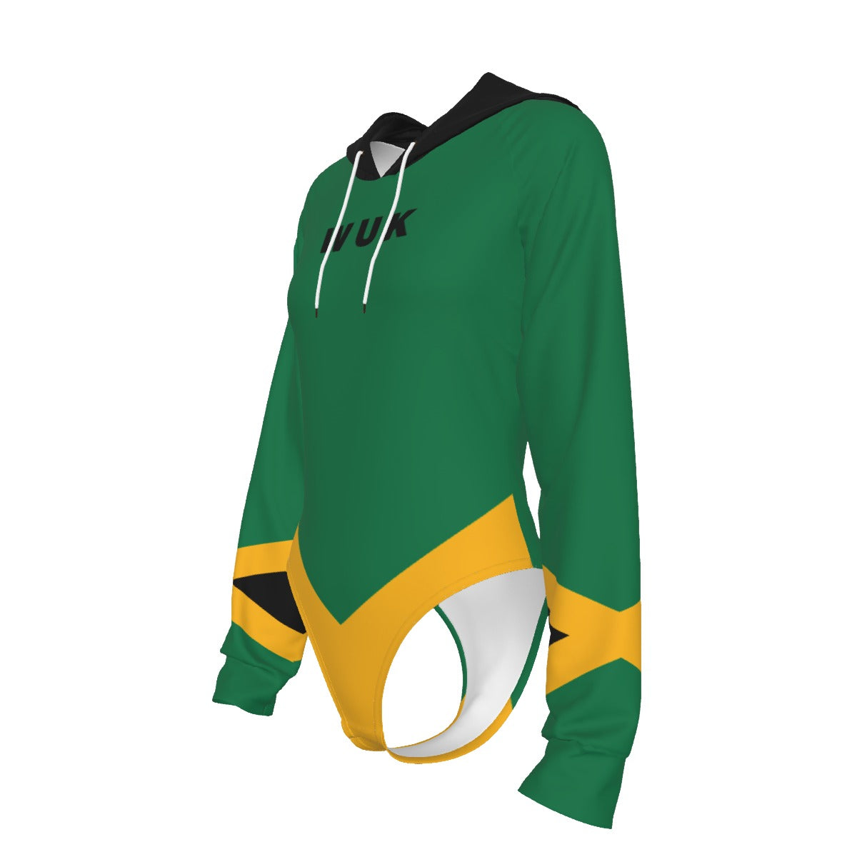 Women's Raglan Sleeve Hooded Bodysuit
