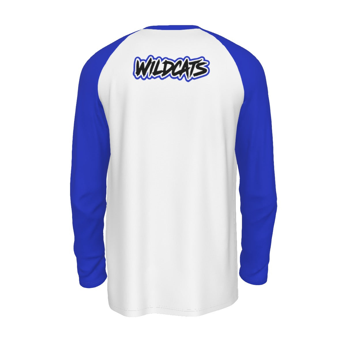 Laurel Wildcats Men's Raglan Long Sleeve T-Shirt White & Blue