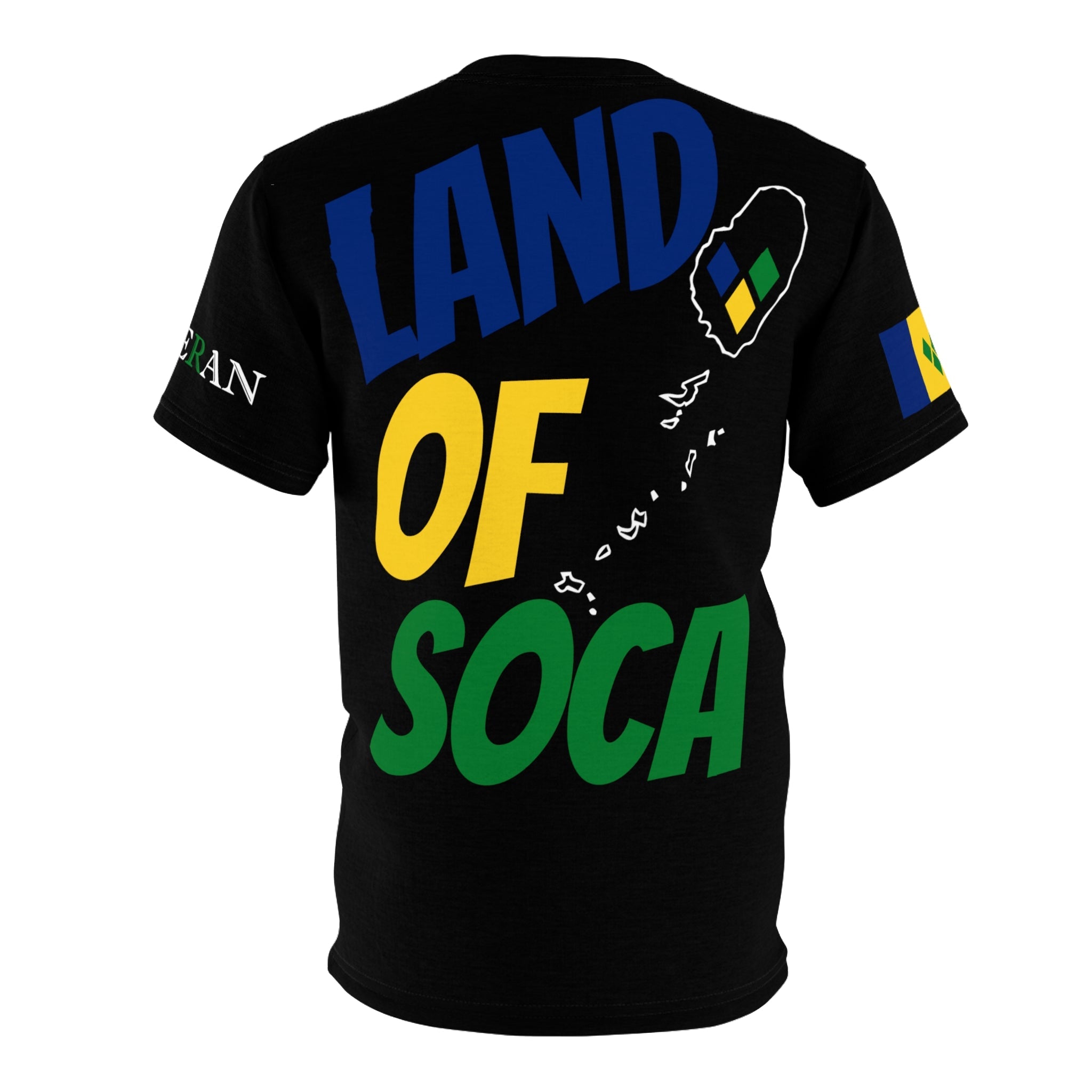 Land Of Soca Unisex Tee with Saint Vincent Flag - Various Sizes & Colors Available-Fete Massive