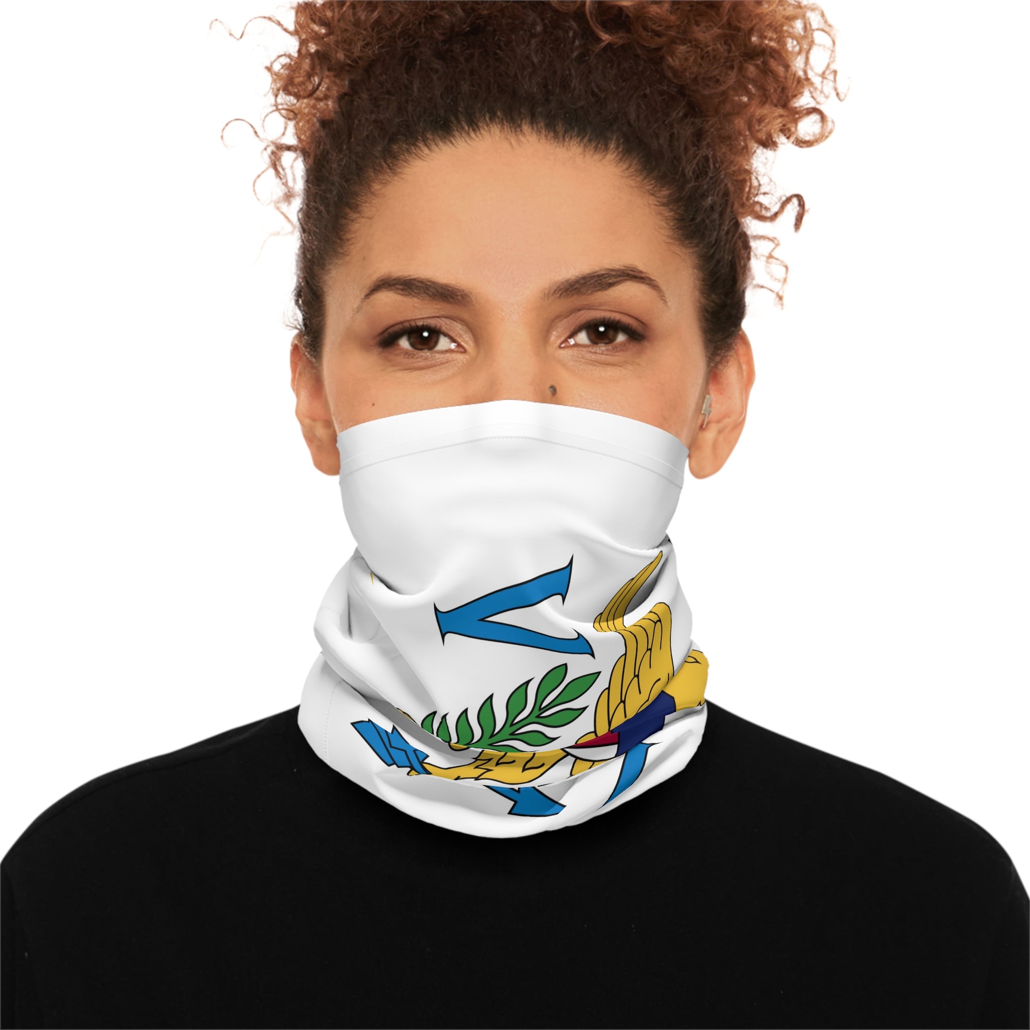 High Quality U.S. Virgin Islands Flag Lightweight Neck Gaiter-Fete Massive