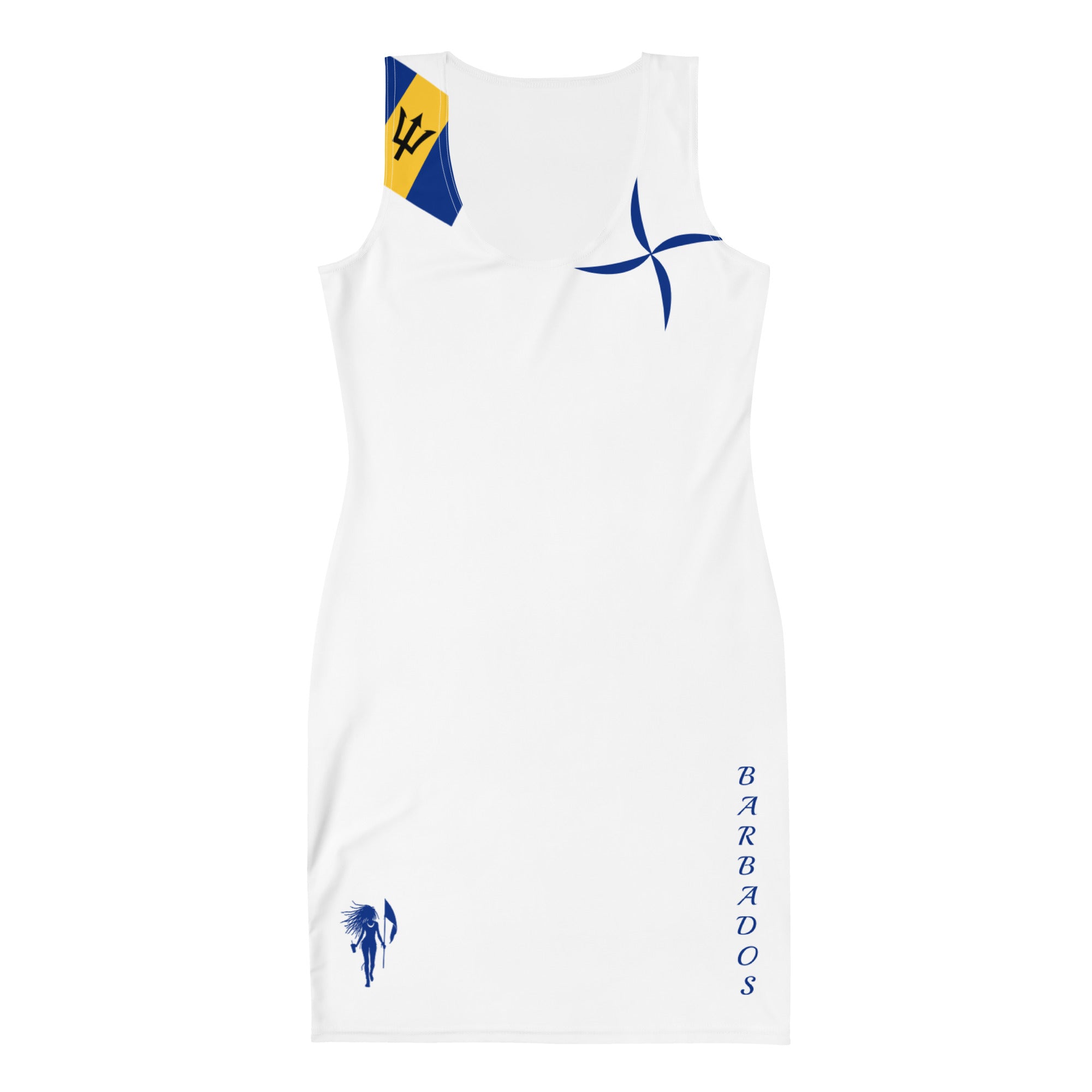 Barbados Bodycon dress (Off script White)-Fete Massive