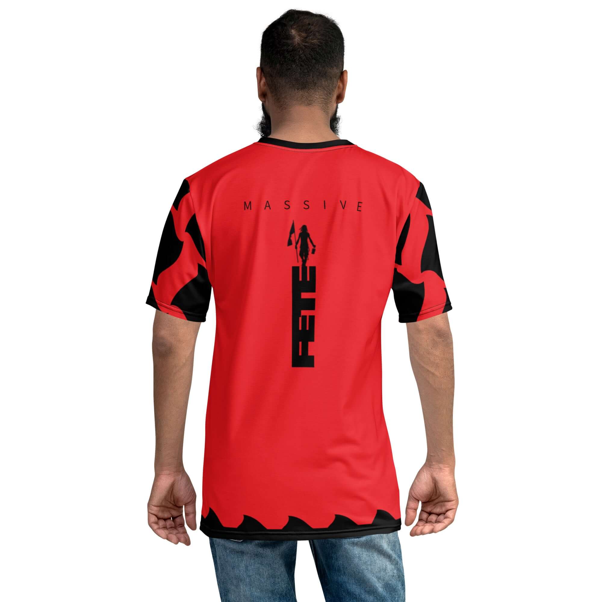 Antigua & Barbuda Off Script Men's t-shirt (Red)-Fete Massive