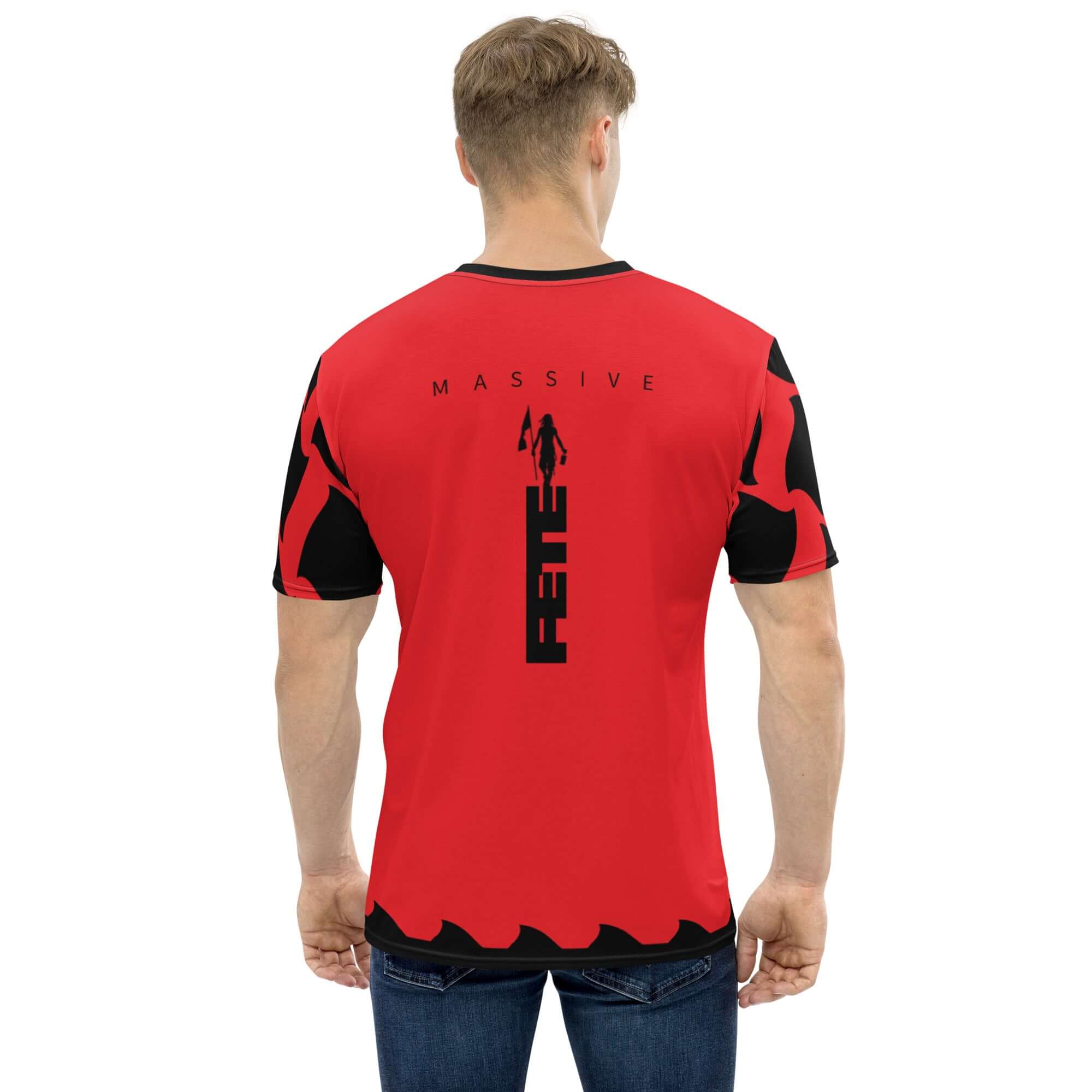 Antigua & Barbuda Off Script Men's t-shirt (Red)-Fete Massive