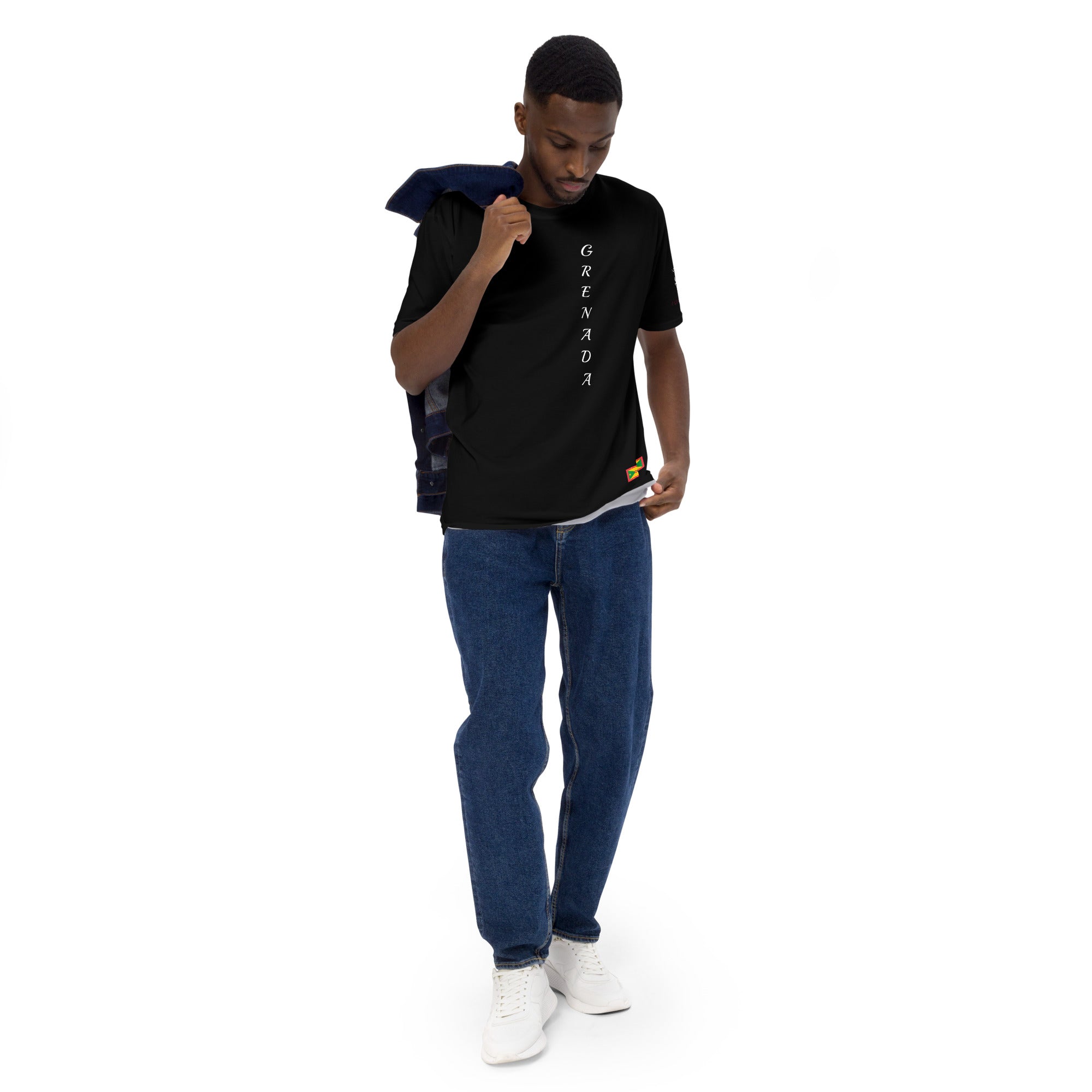 Grenada Men's t-shirt (Fetren Cert Sleeve)-Fete Massive