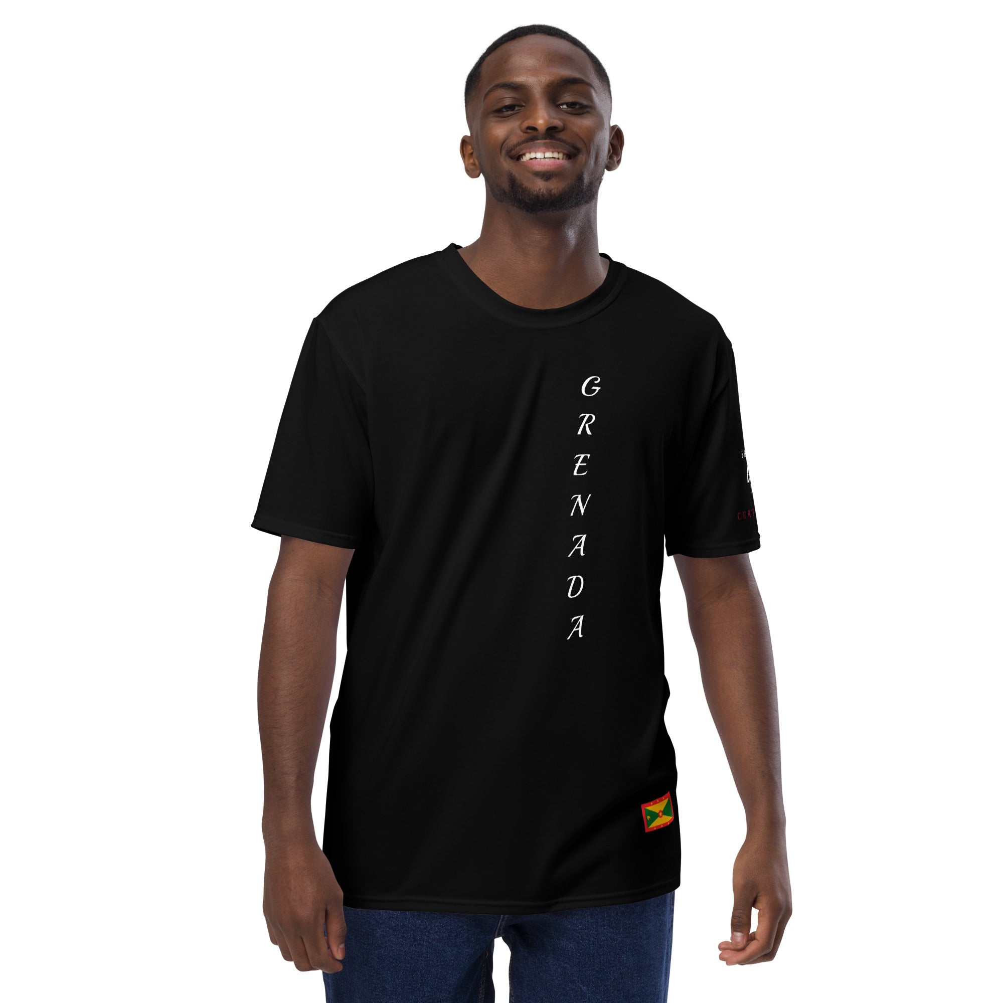 Grenada Men's t-shirt (Fetren Cert Sleeve)-Fete Massive