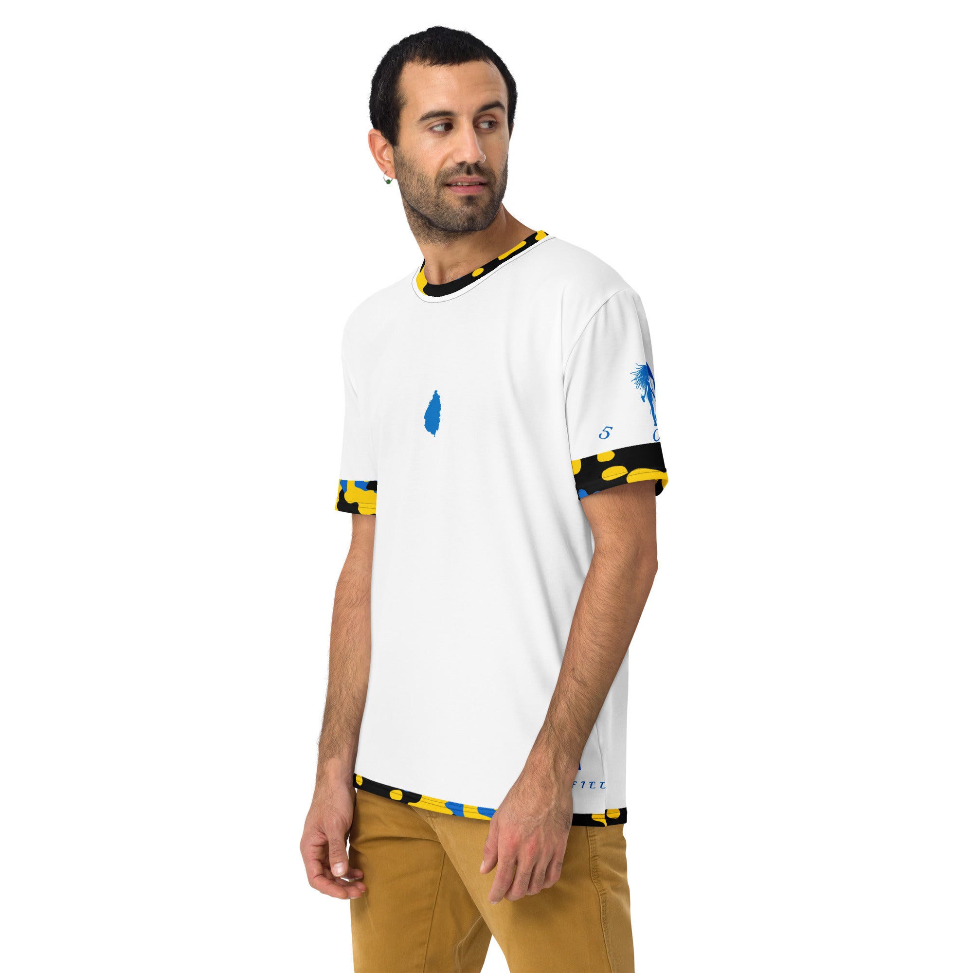 St. Lucia CAMO Fetren Men's t-shirt (White)-Fete Massive