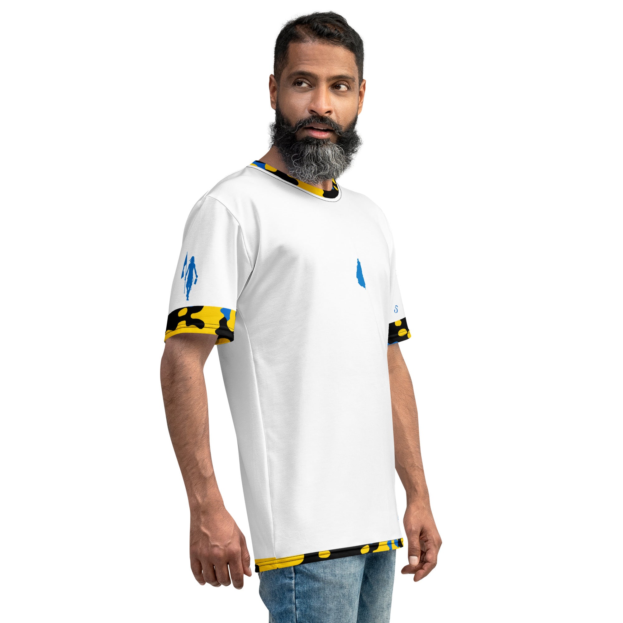 St. Lucia CAMO Fetren Men's t-shirt (White)-Fete Massive