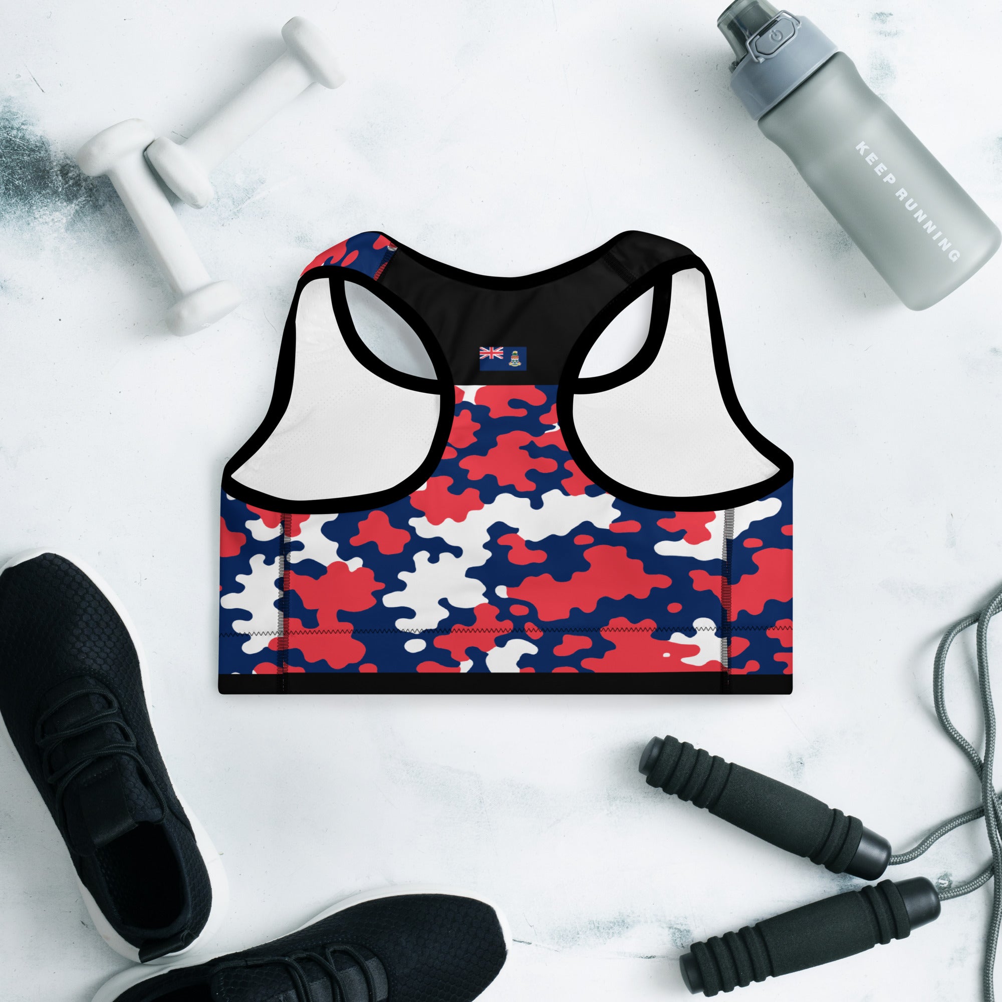 Cayman Islands CAMO Padded Sports Bra-Fete Massive