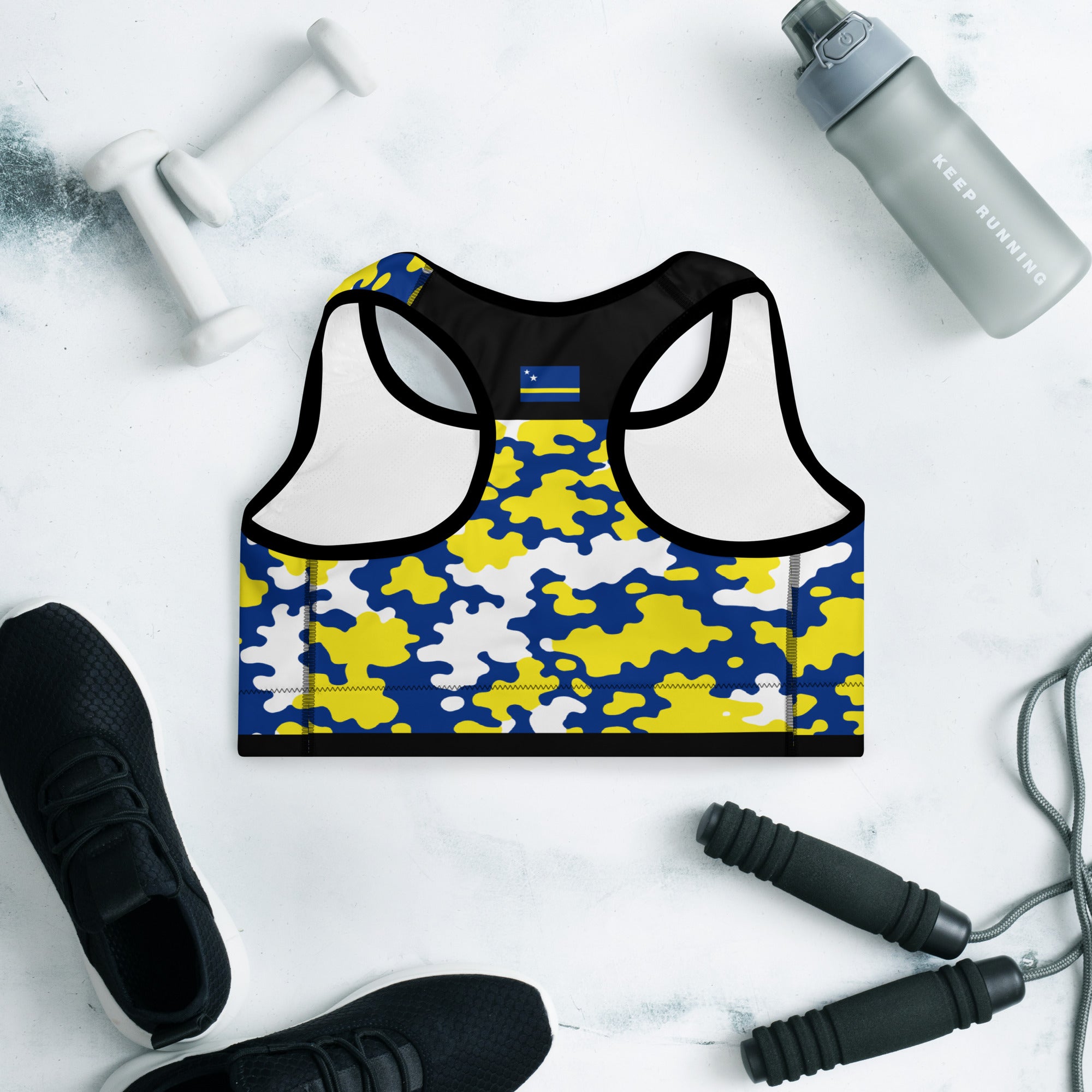 Curacao CAMO Padded Sports Bra-Fete Massive