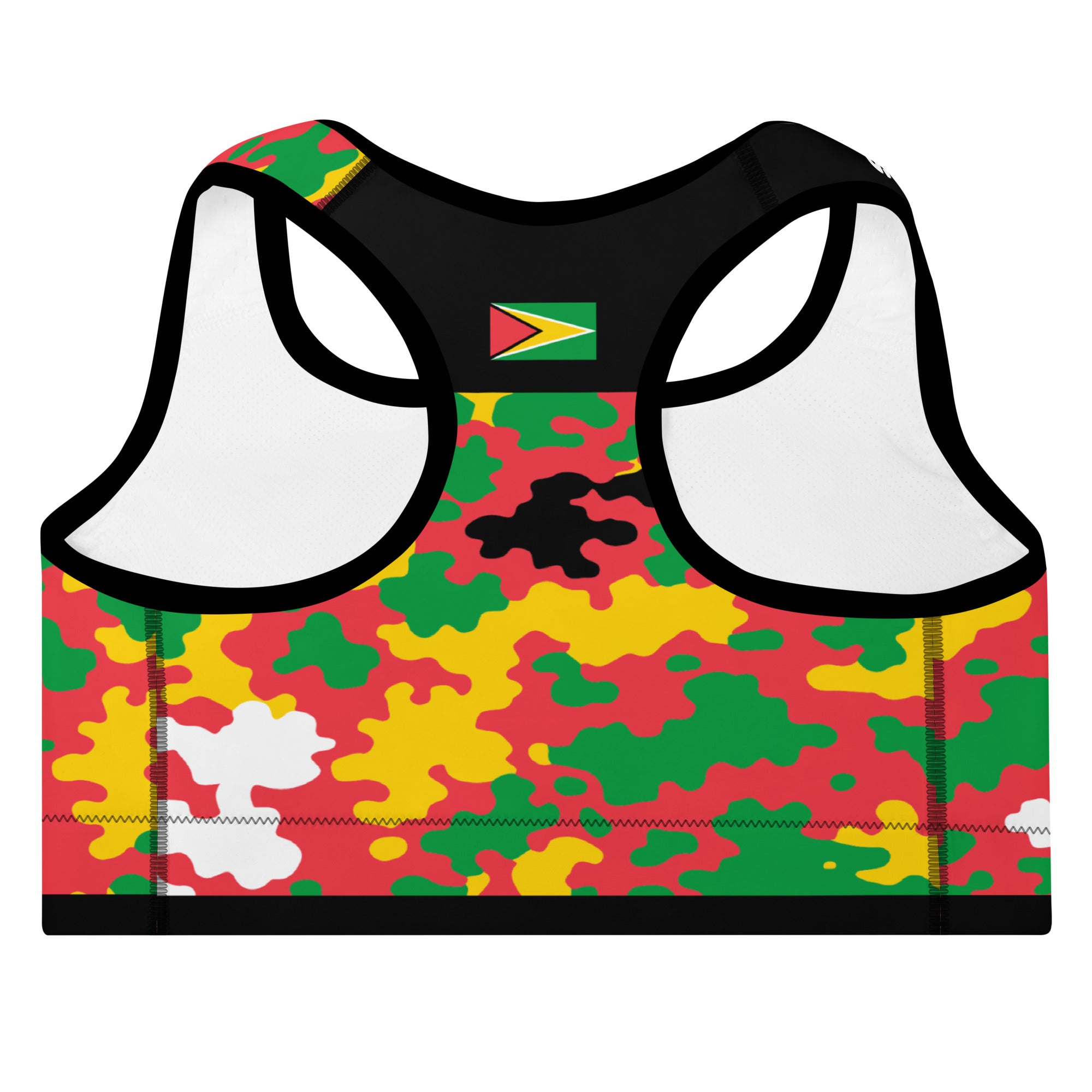 Guyana CAMO Padded Sports Bra-Fete Massive
