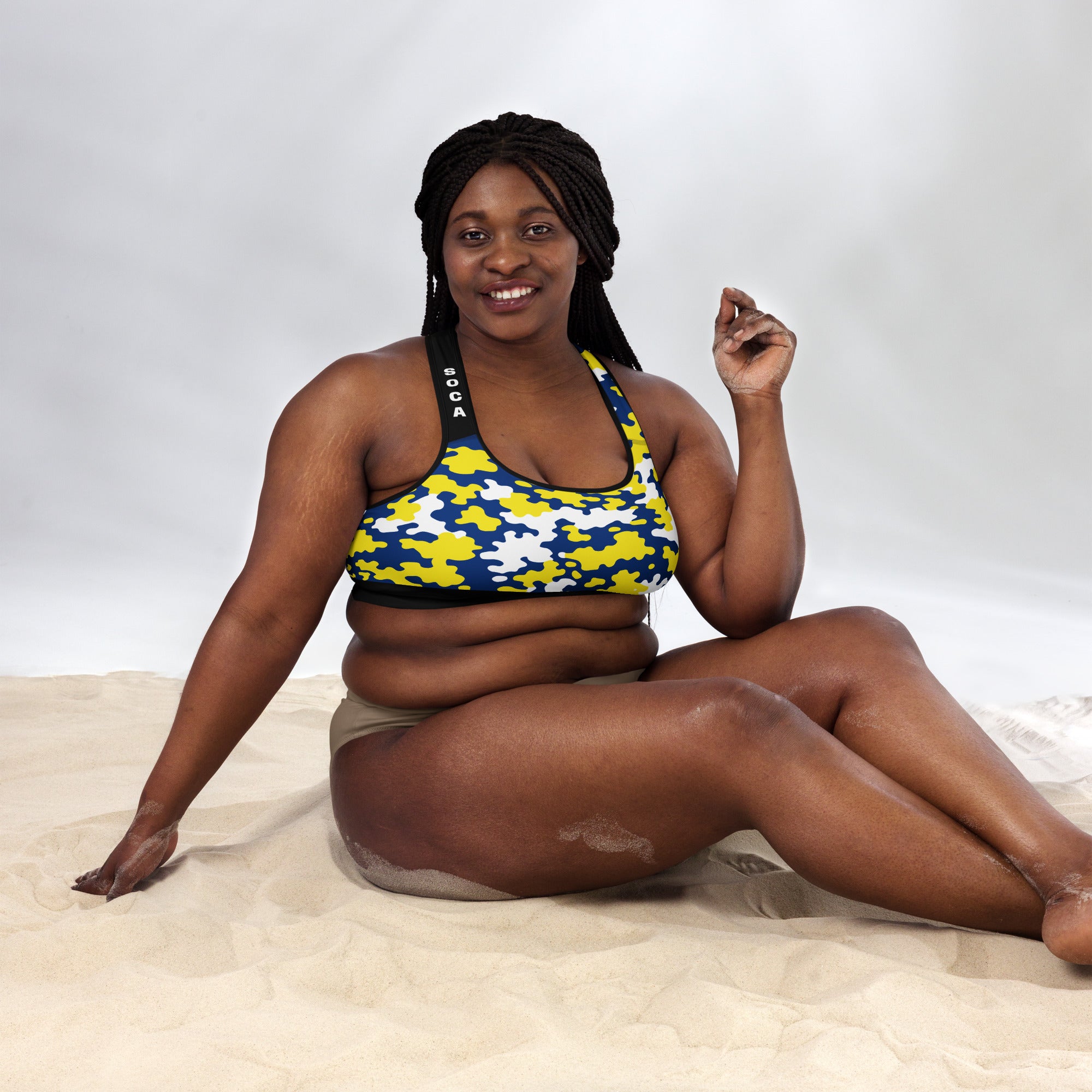 Curacao CAMO Padded Sports Bra-Fete Massive