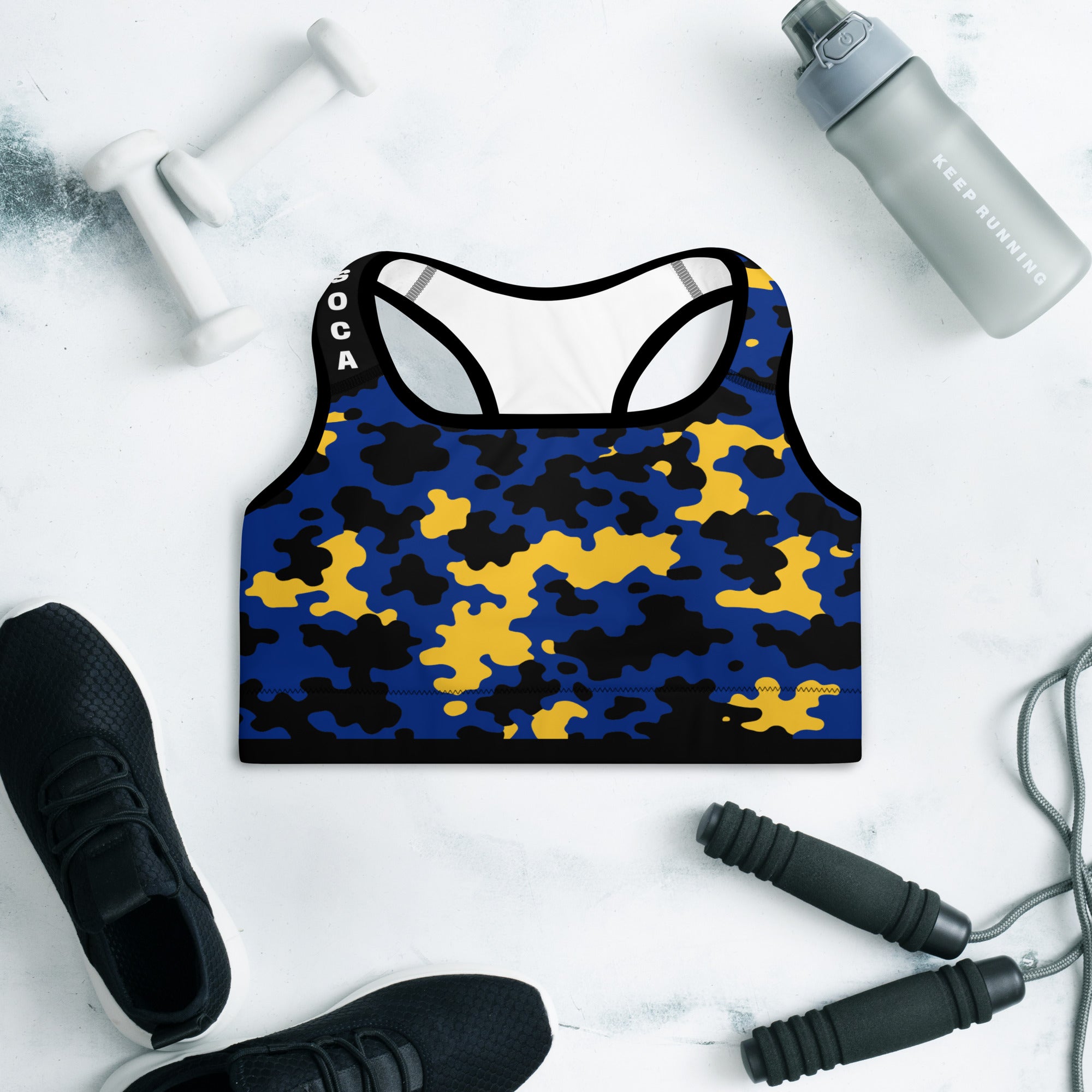 Barbados CAMO Padded Sports Bra-Fete Massive