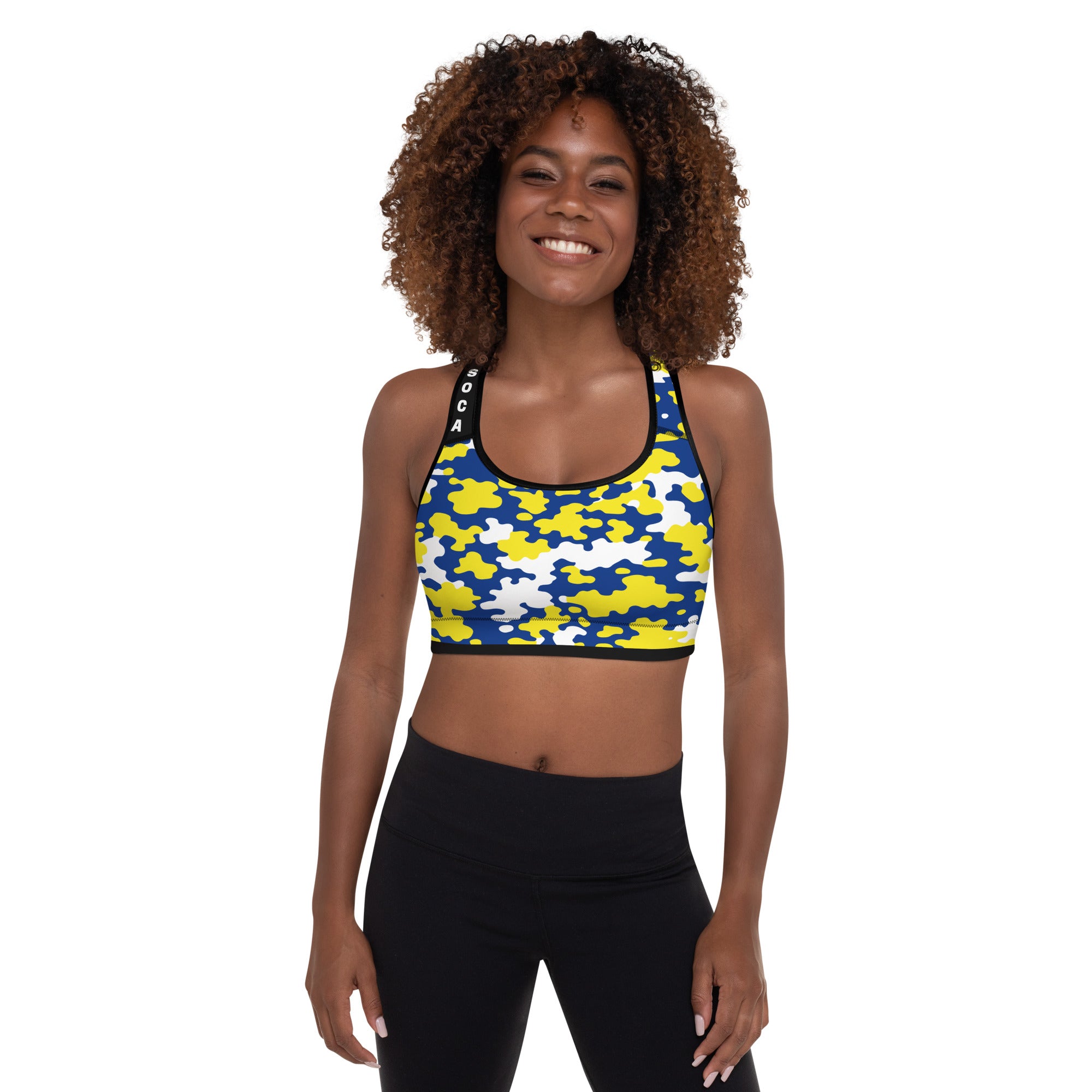 Curacao CAMO Padded Sports Bra-Fete Massive