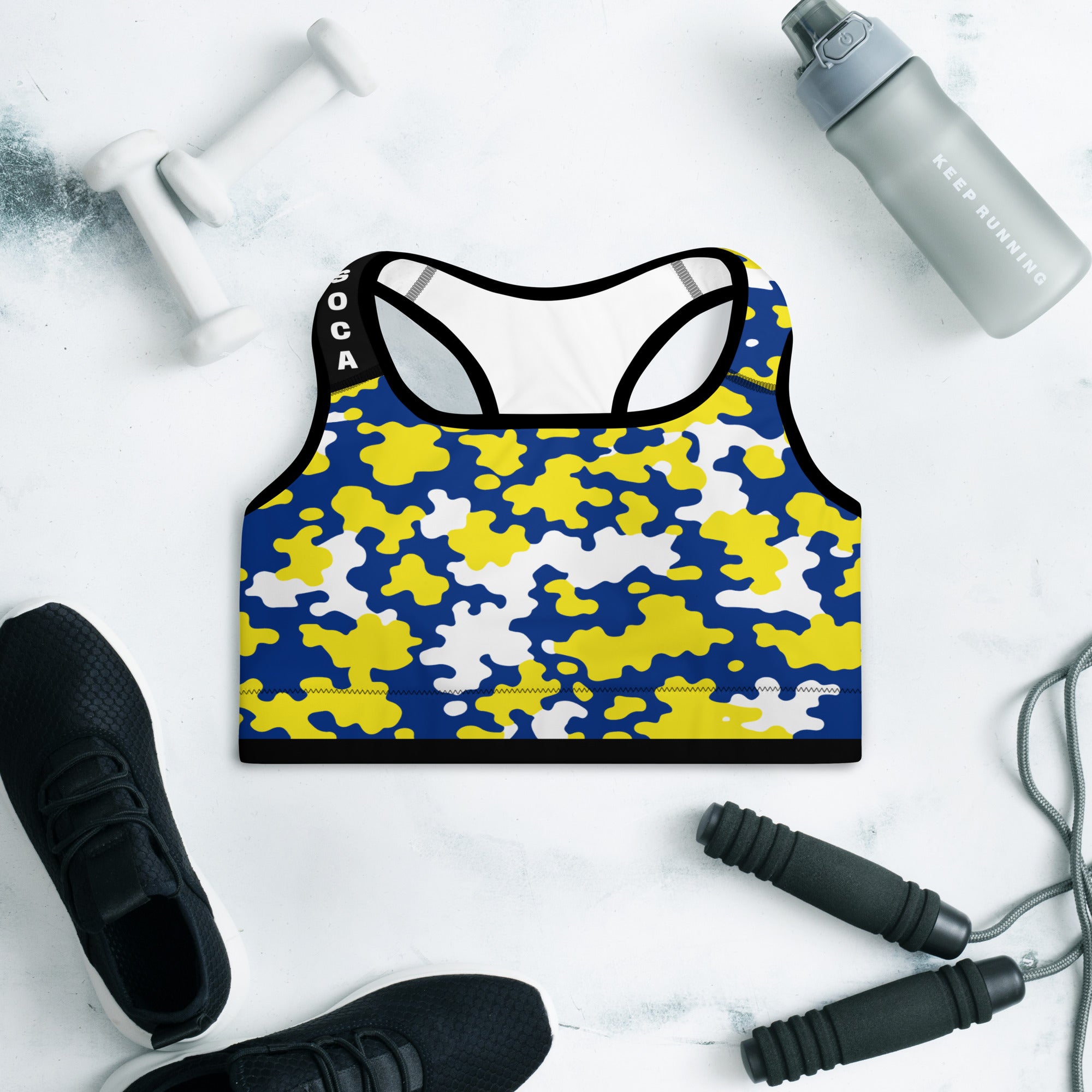Curacao CAMO Padded Sports Bra-Fete Massive