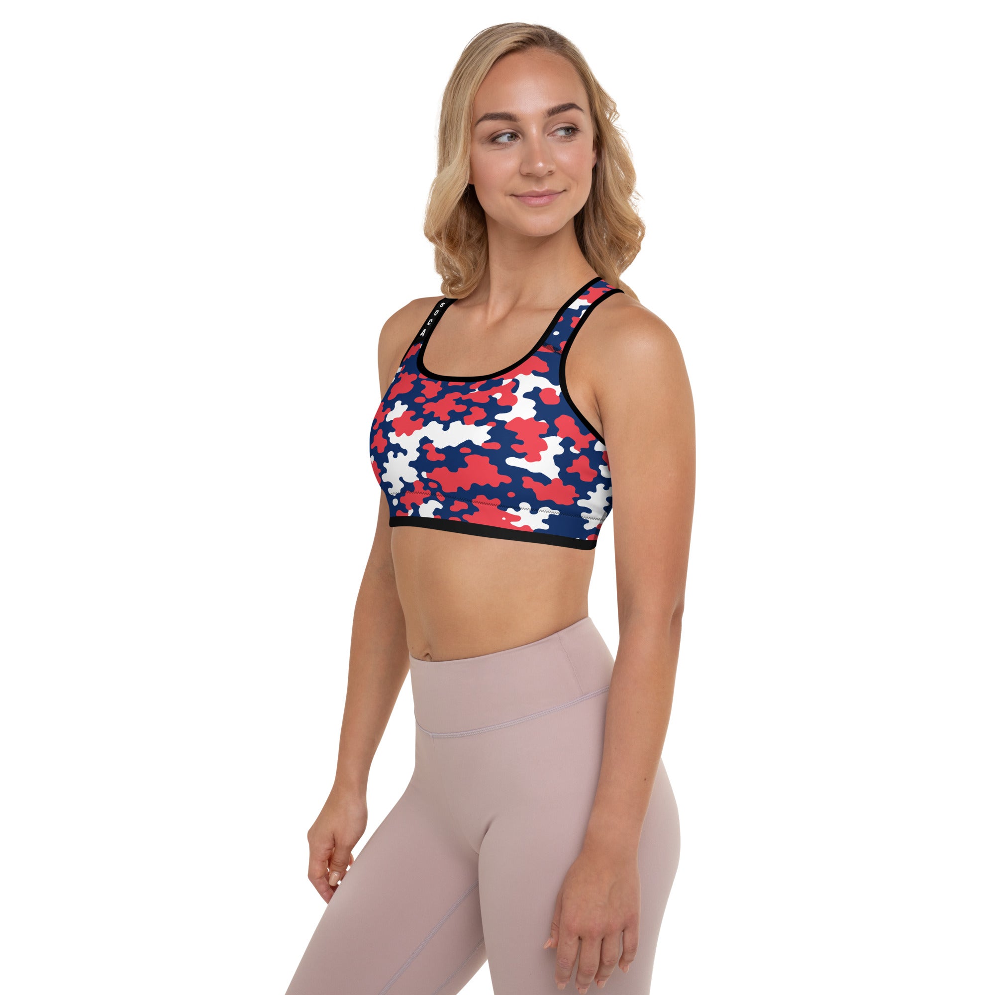 Cayman Islands CAMO Padded Sports Bra-Fete Massive