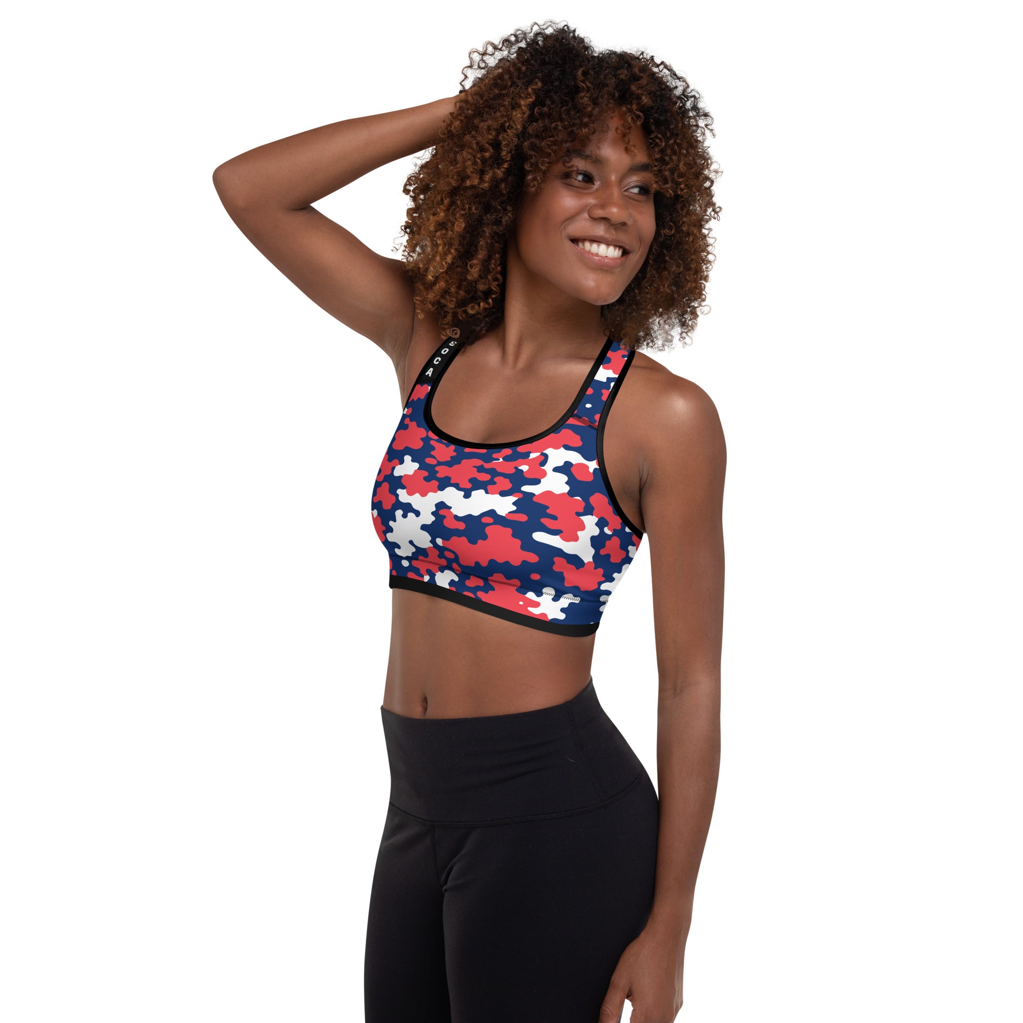 Cayman Islands CAMO Padded Sports Bra-Fete Massive