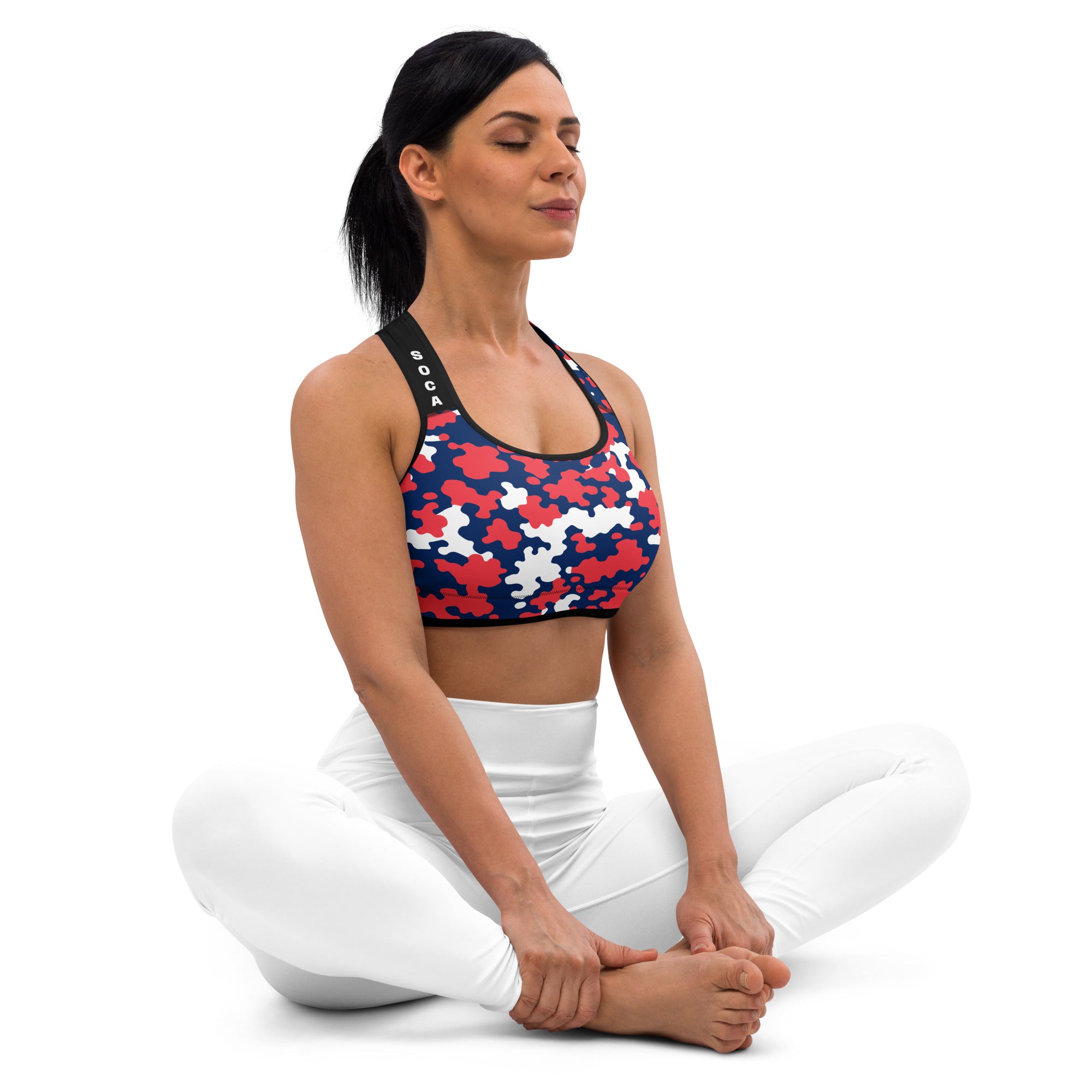 Cayman Islands CAMO Padded Sports Bra-Fete Massive