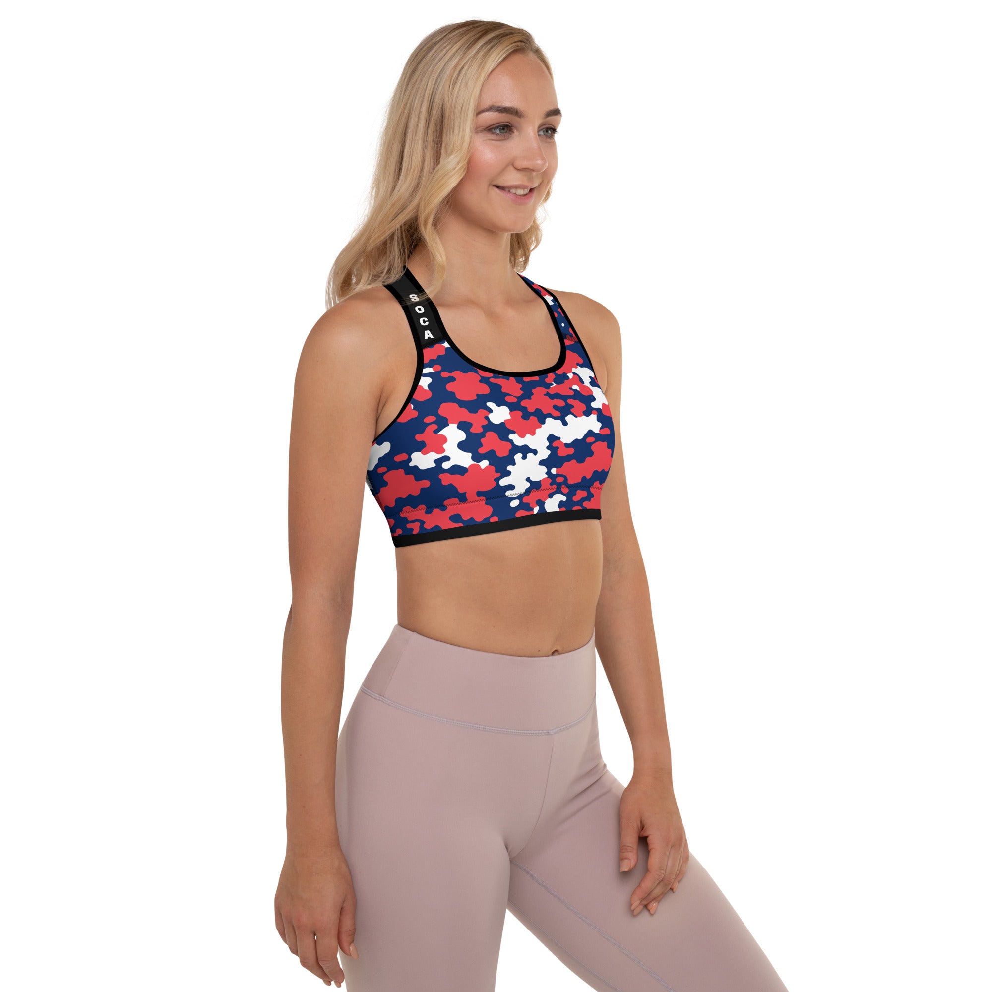 Cayman Islands CAMO Padded Sports Bra-Fete Massive