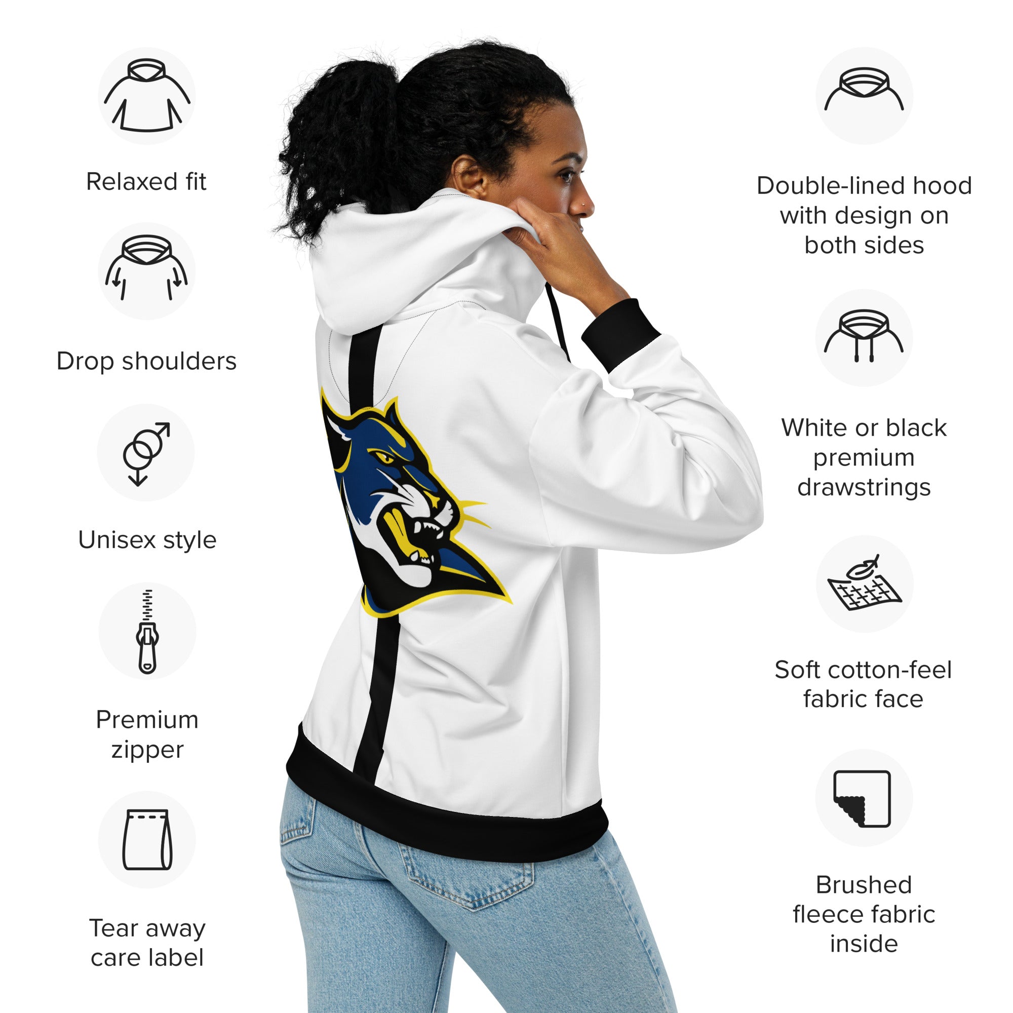 Unisex zip hoodie-Fete Massive
