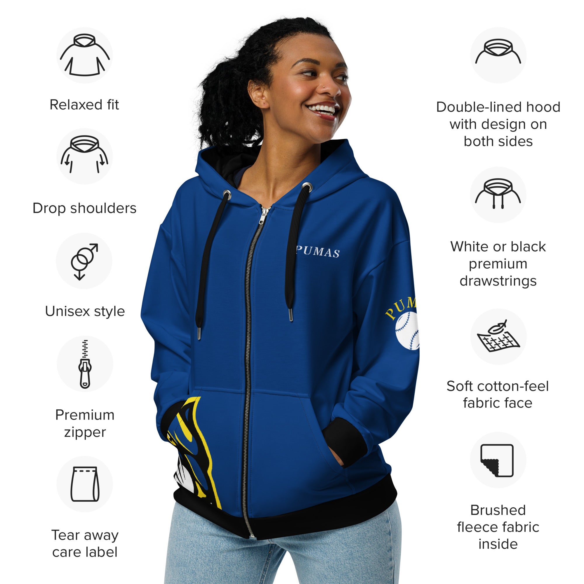 Unisex zip hoodie-Fete Massive