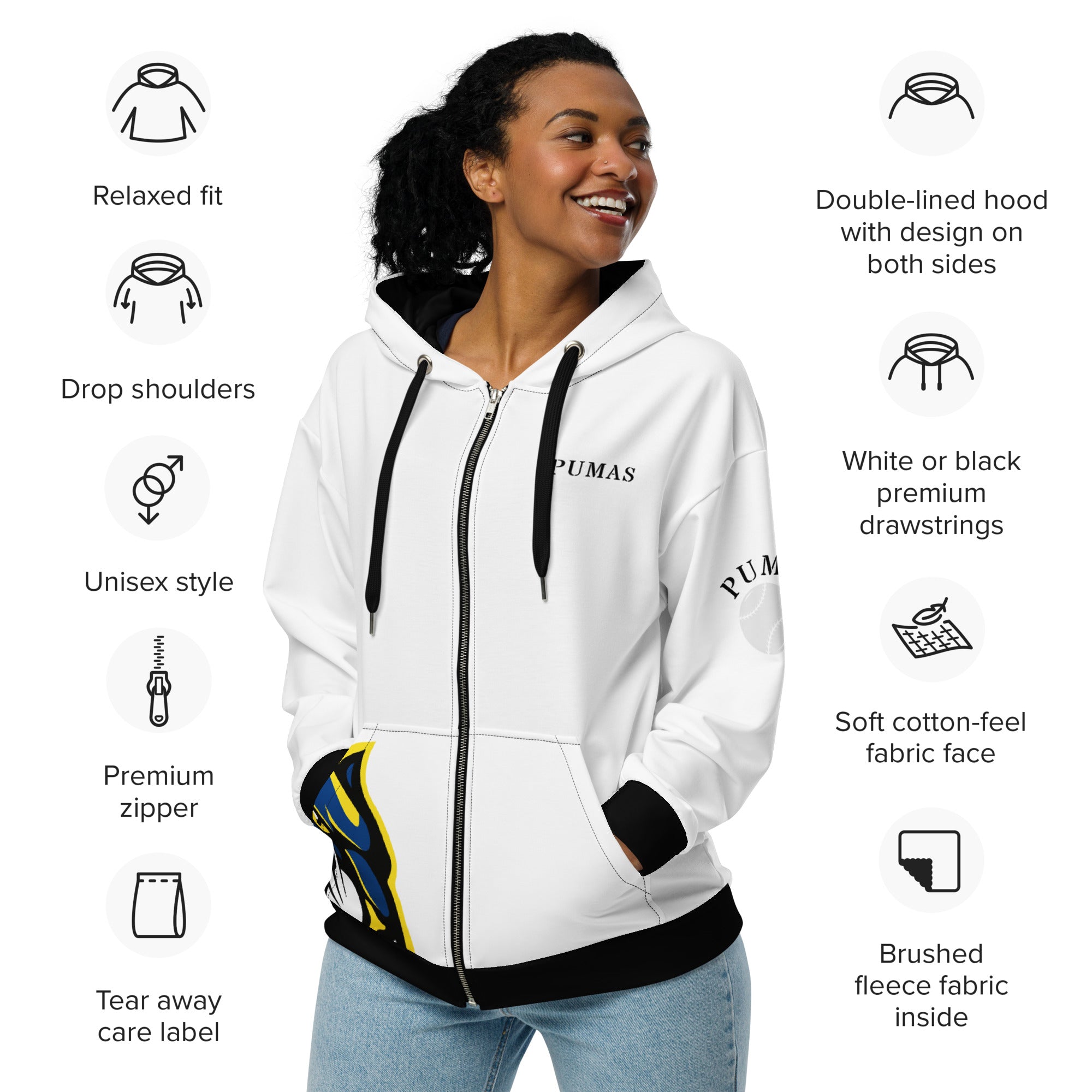 Unisex zip hoodie-Fete Massive