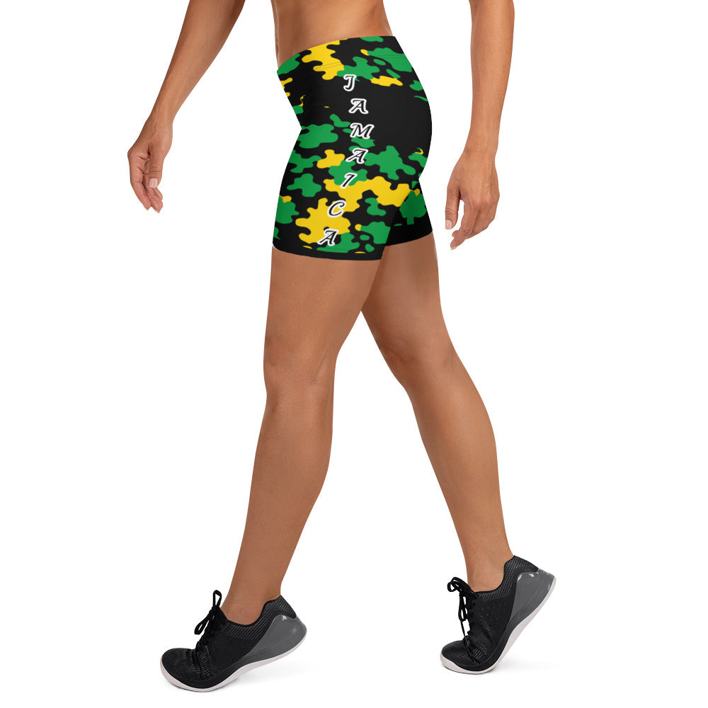 Jamaica CAMO Shorts-Fete Massive