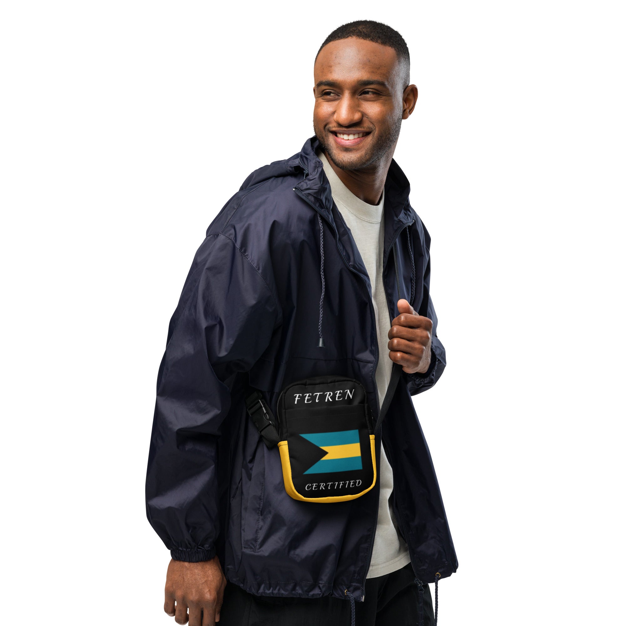 Bahamas Utility crossbody bag (Yellow Trim)-Fete Massive