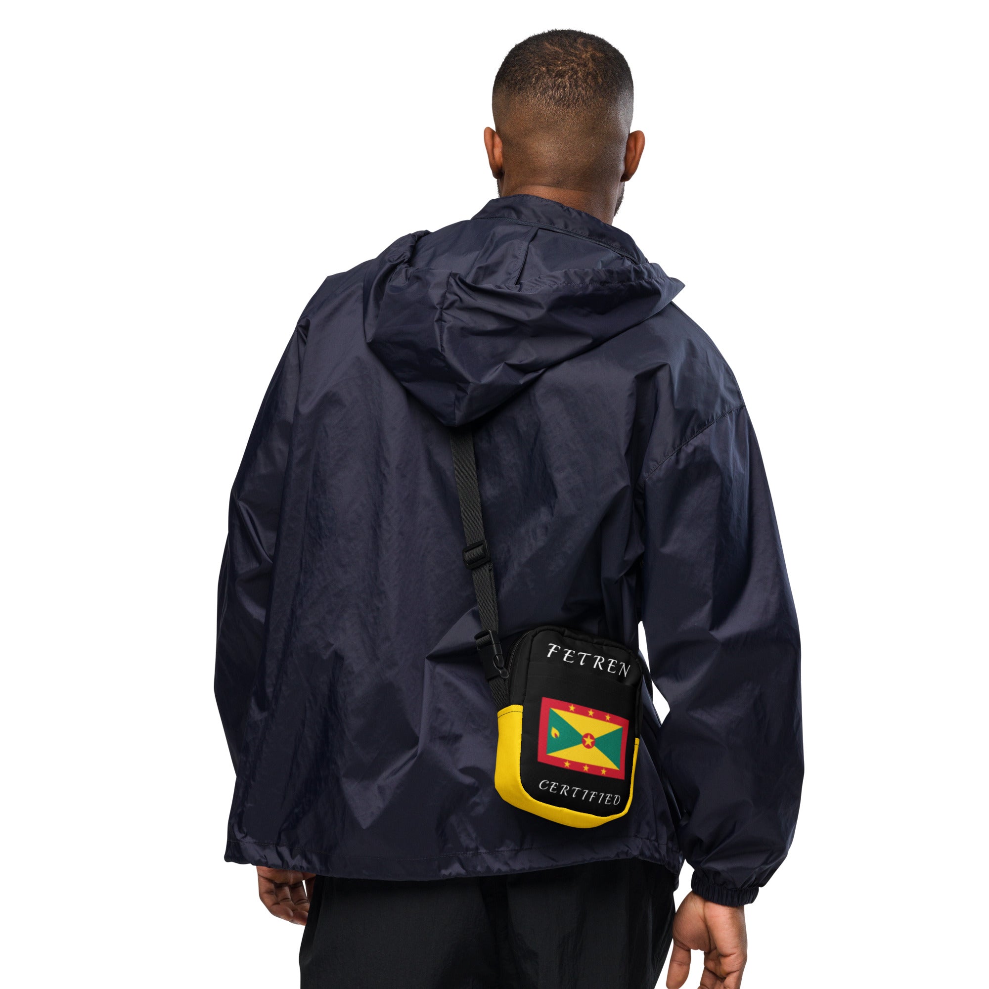 Grenada Utility crossbody bag (Yellow Trim)-Fete Massive