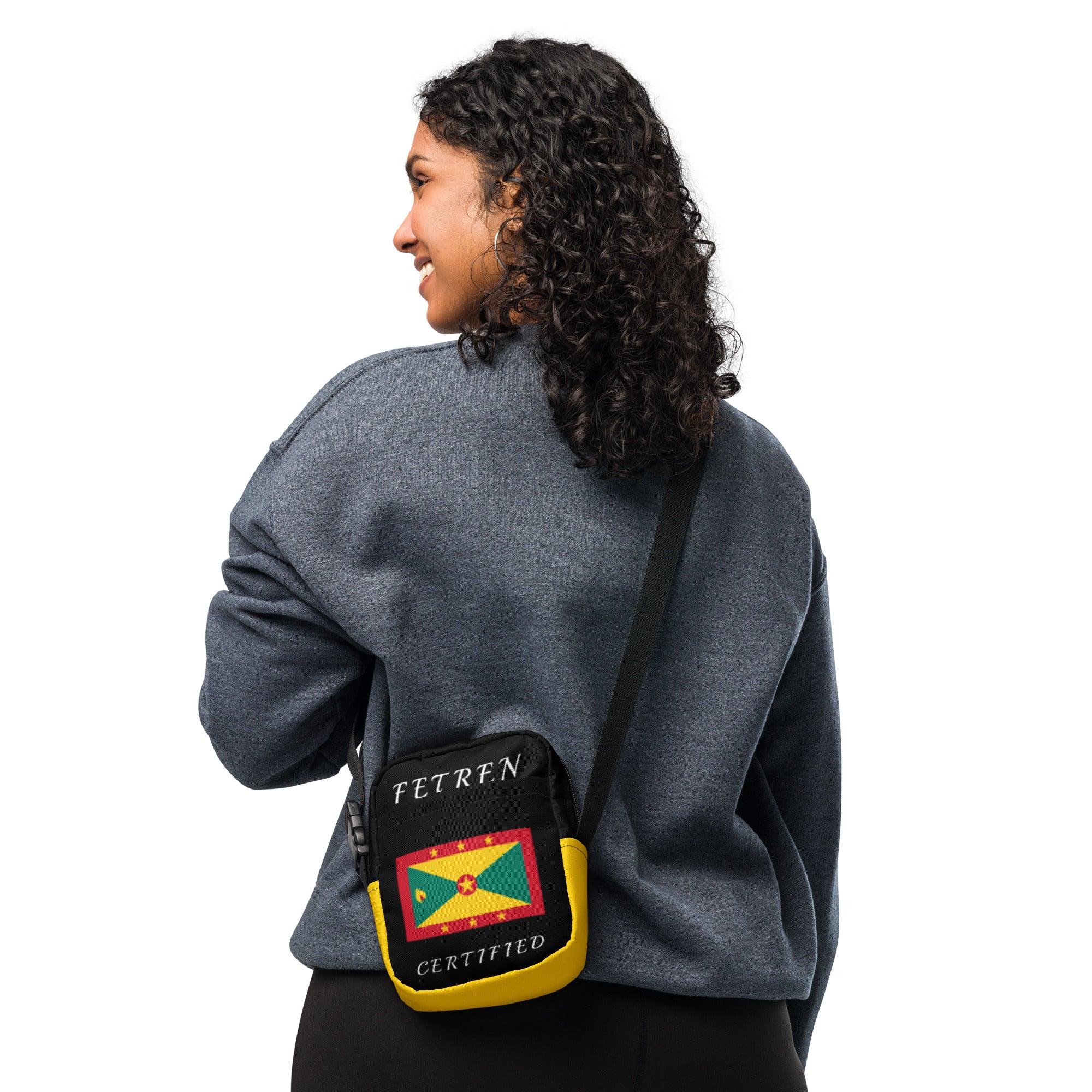 Grenada Utility crossbody bag (Yellow Trim)-Fete Massive