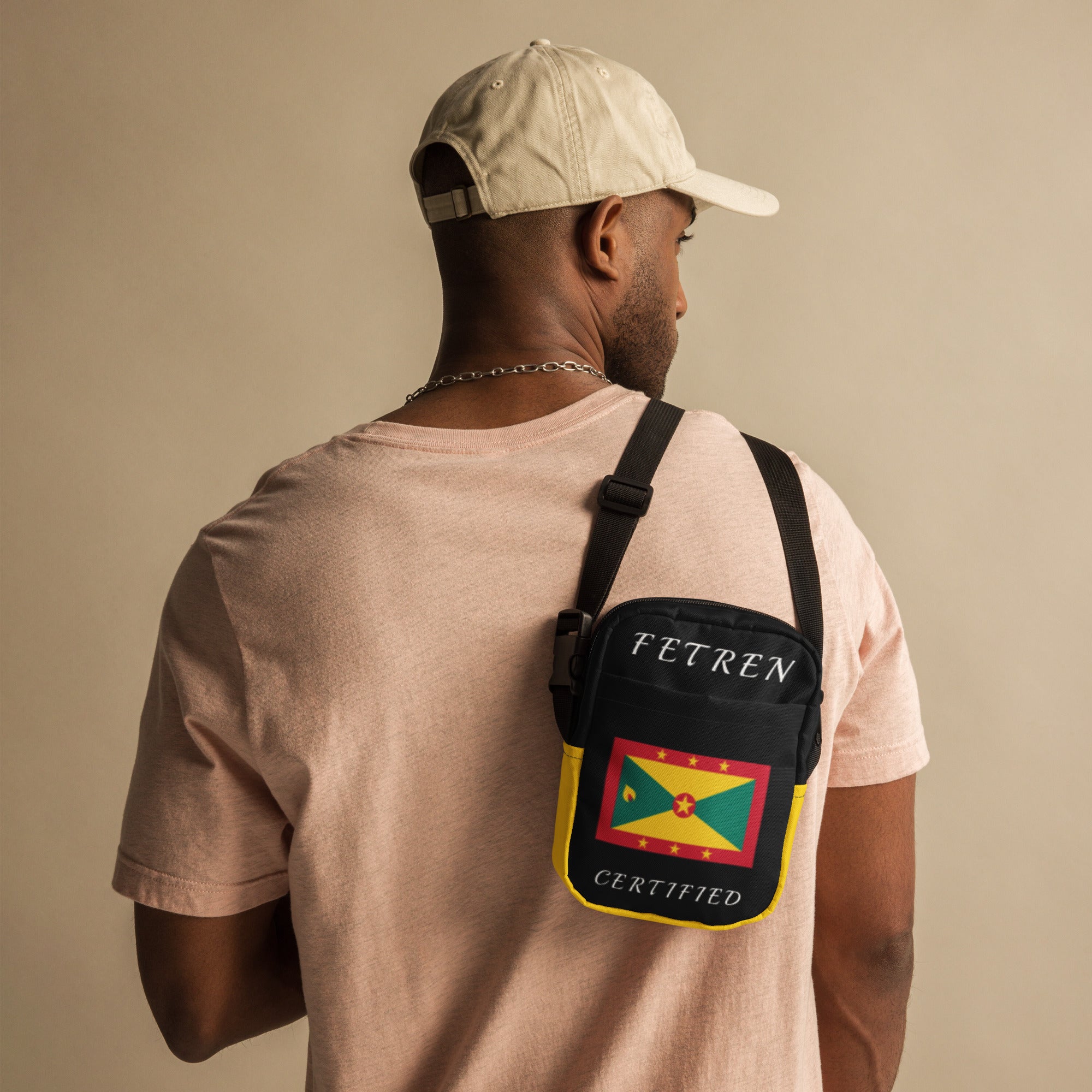 Grenada Utility crossbody bag (Yellow Trim)-Fete Massive