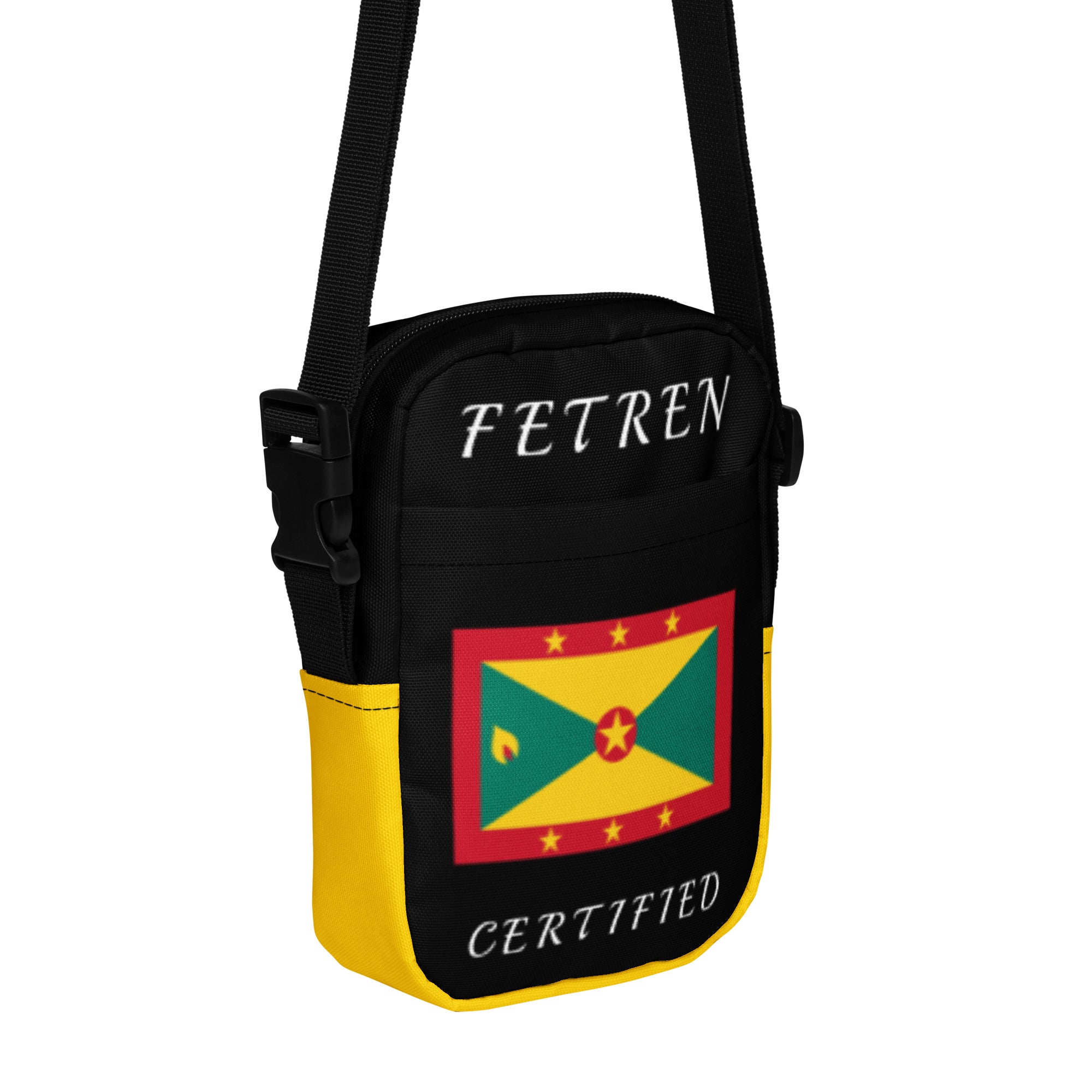 Grenada Utility crossbody bag (Yellow Trim)-Fete Massive