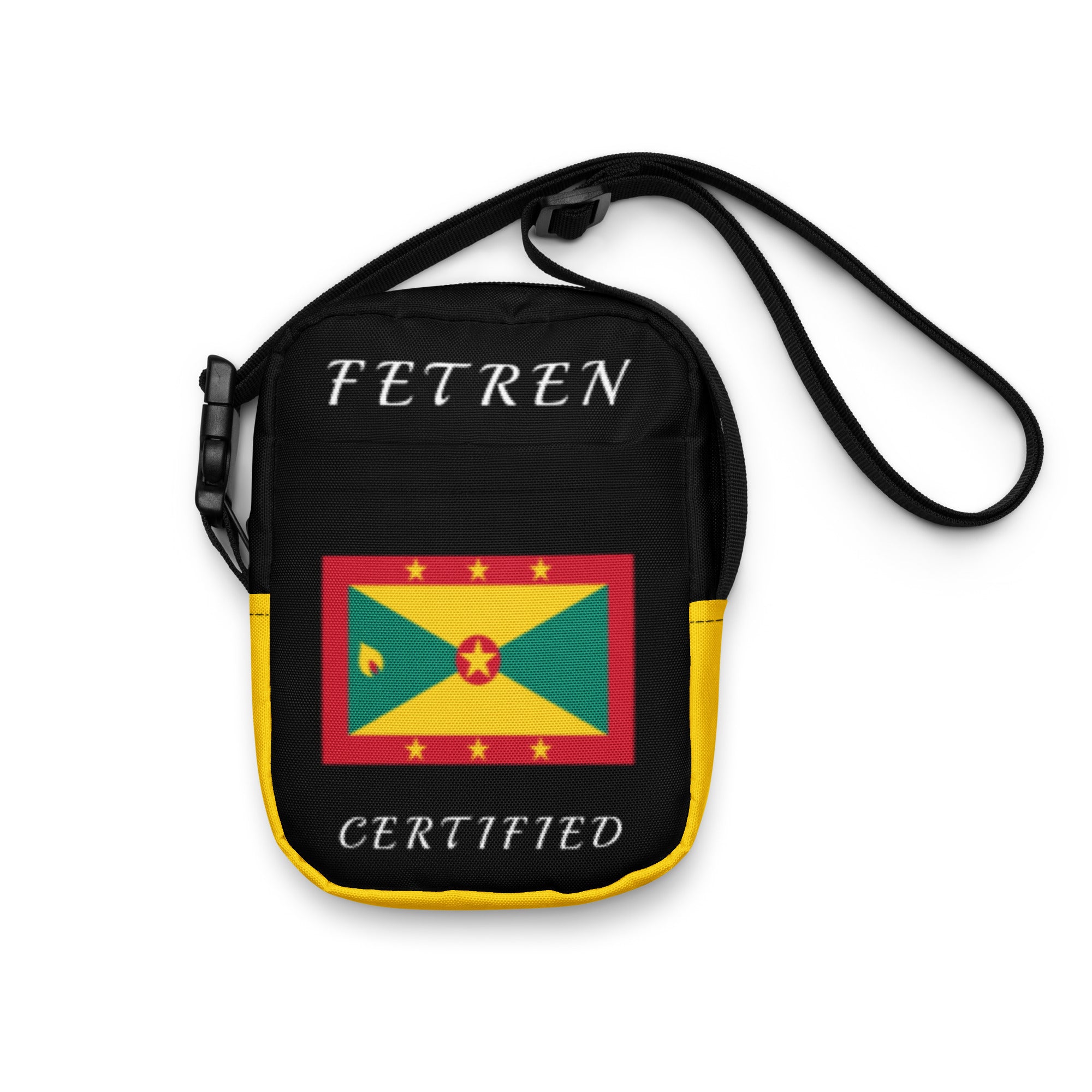 Grenada Utility crossbody bag (Yellow Trim)-Fete Massive