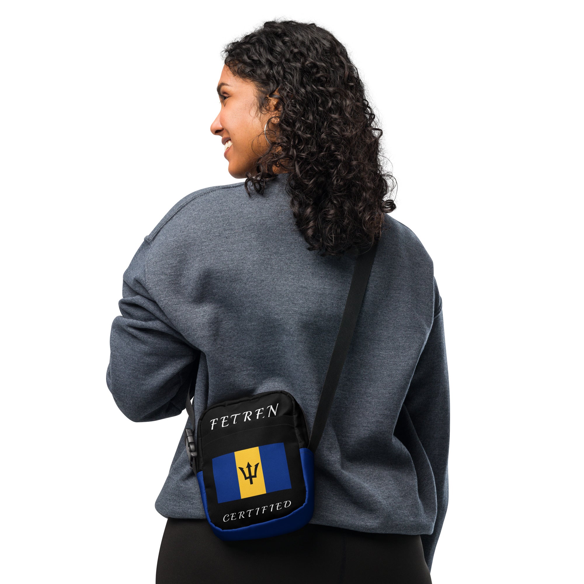 Barbados Utility crossbody bag (Blue Trim)-Fete Massive