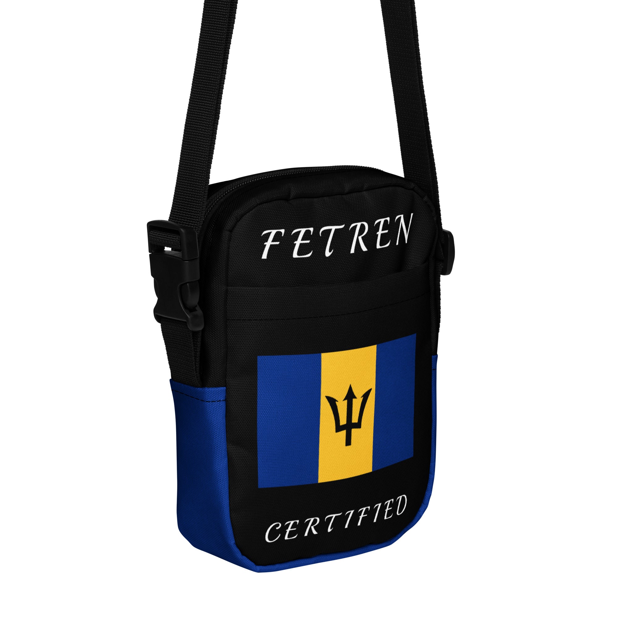 Barbados Utility crossbody bag (Blue Trim)-Fete Massive