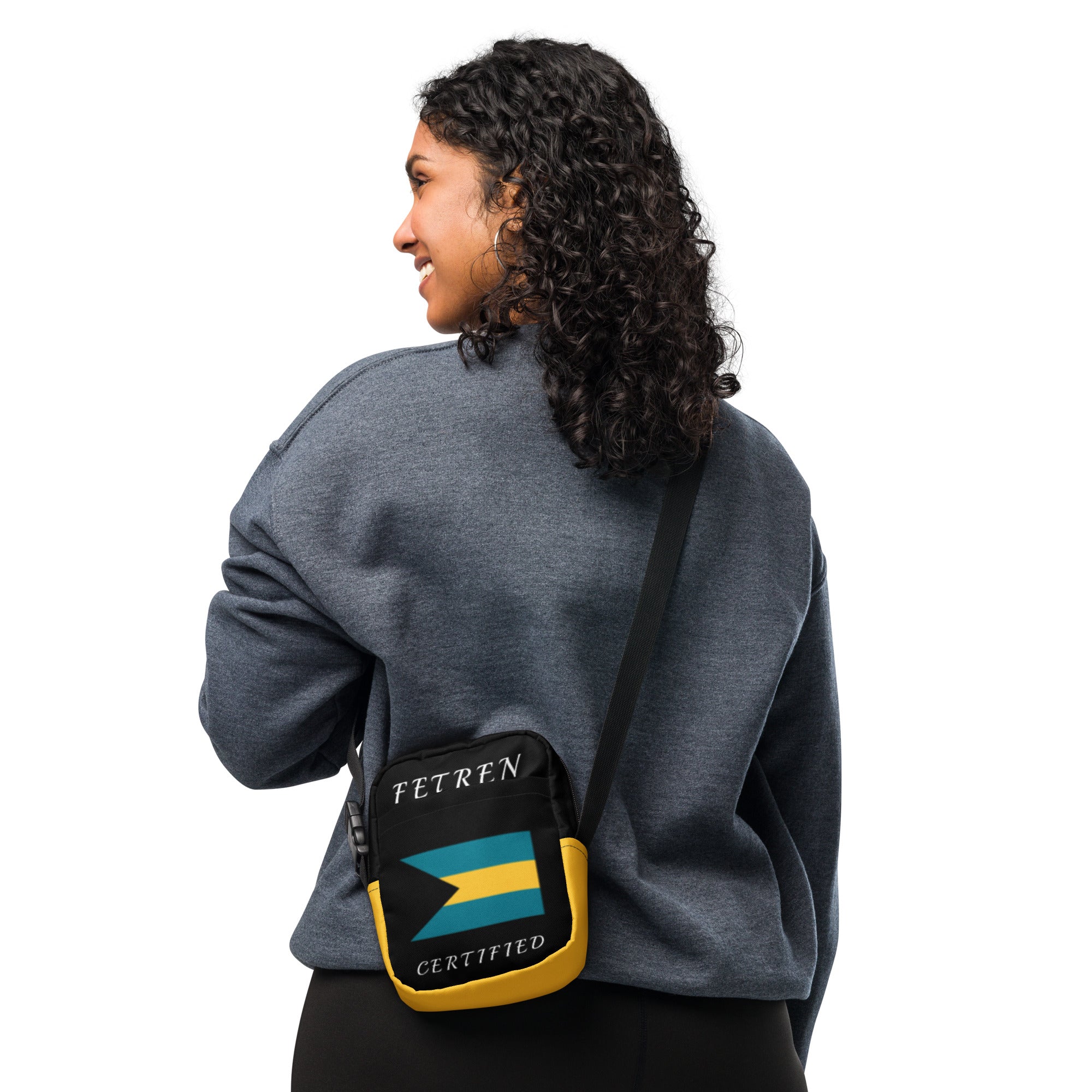Bahamas Utility crossbody bag (Yellow Trim)-Fete Massive