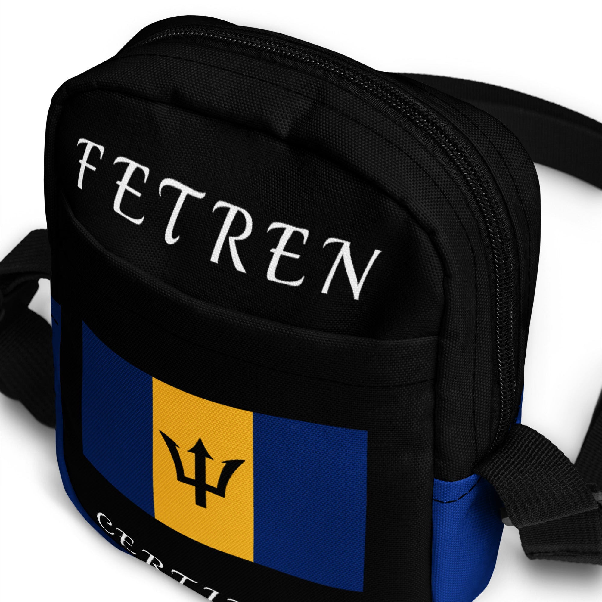 Barbados Utility crossbody bag (Blue Trim)-Fete Massive