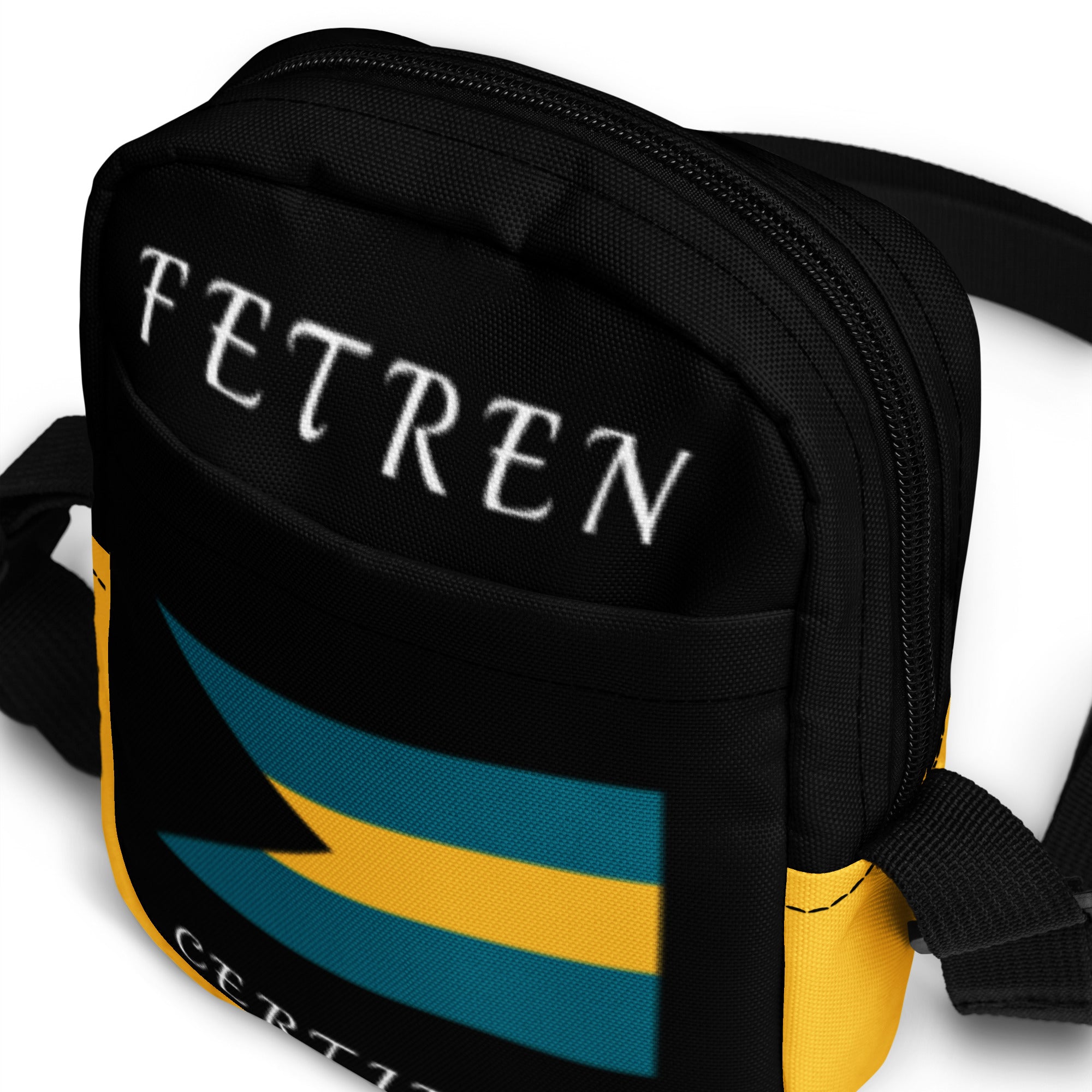 Bahamas Utility crossbody bag (Yellow Trim)-Fete Massive