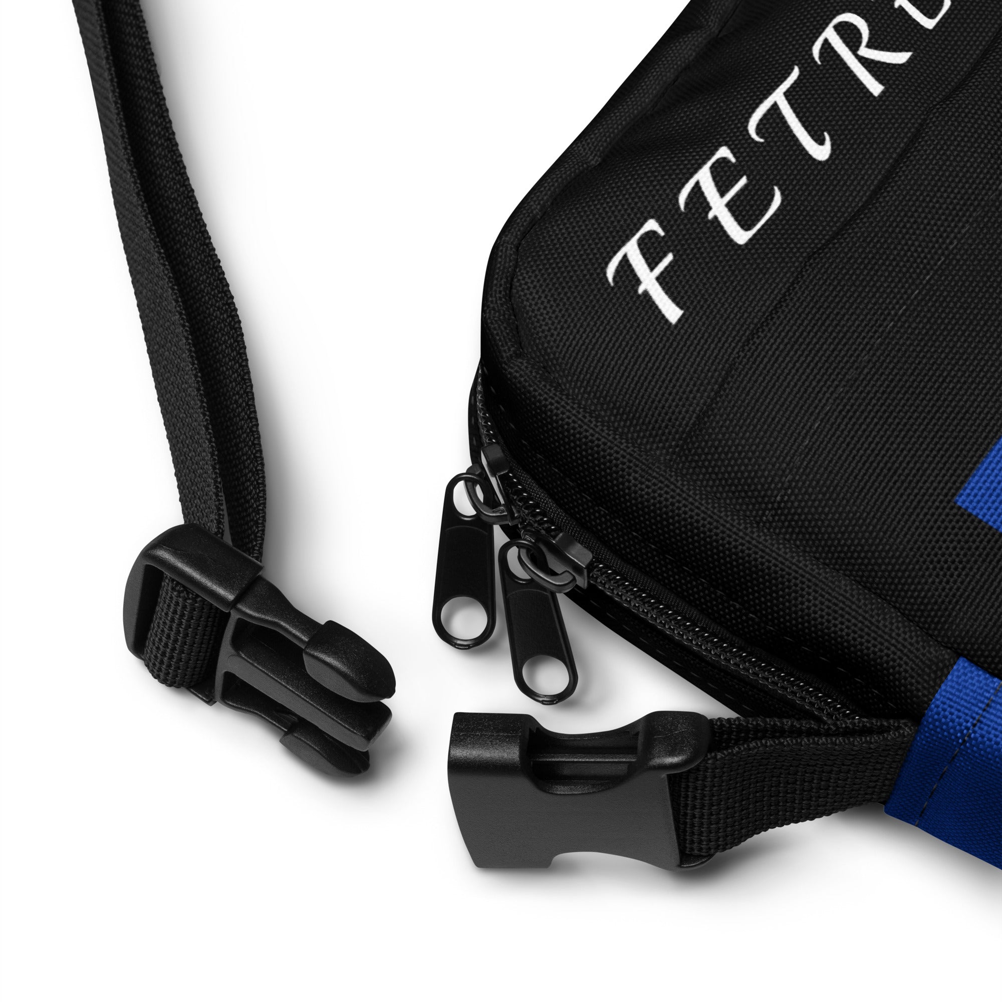 Barbados Utility crossbody bag (Blue Trim)-Fete Massive