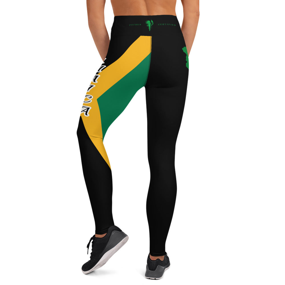 Jamaica Flag Yoga Leggings-Fete Massive