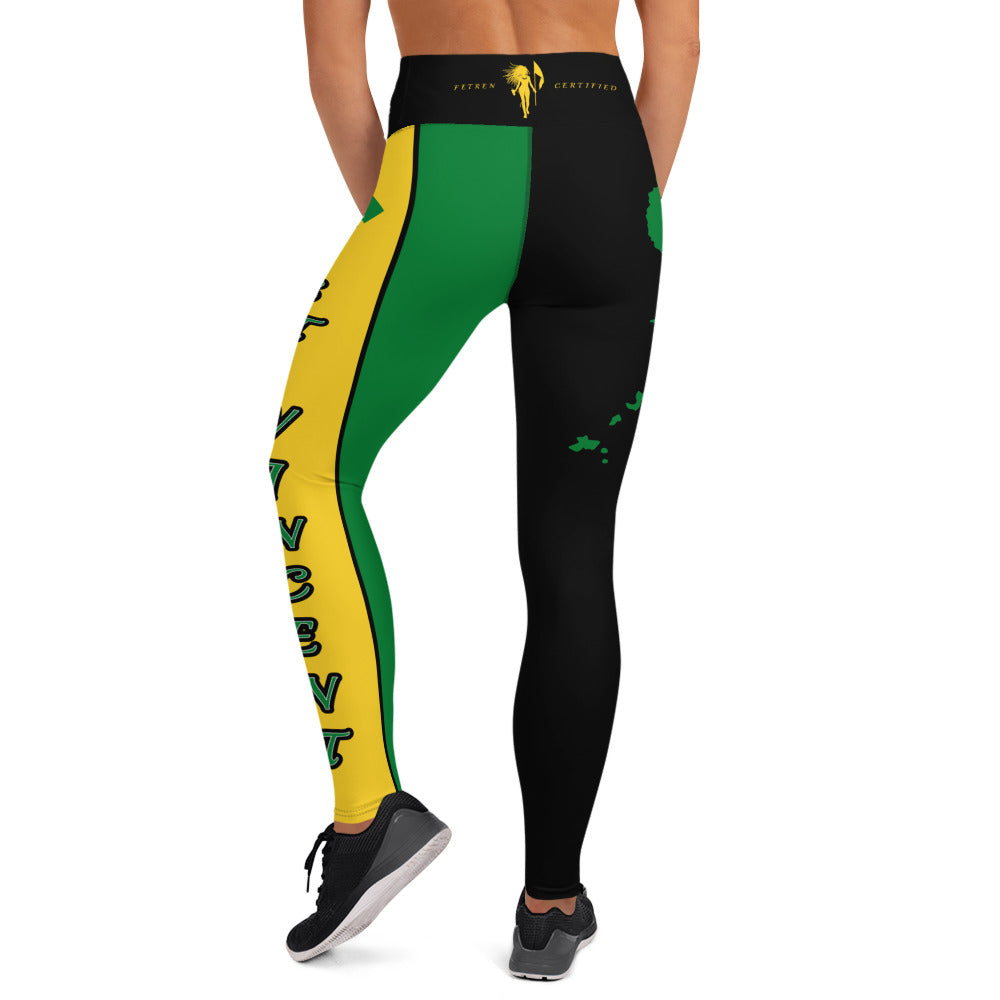 Saint Vincent Flag Yoga Leggings-Fete Massive