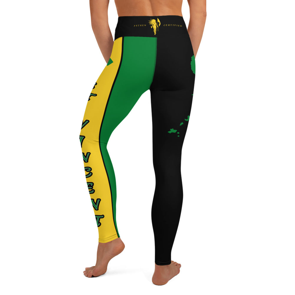 Saint Vincent Flag Yoga Leggings-Fete Massive