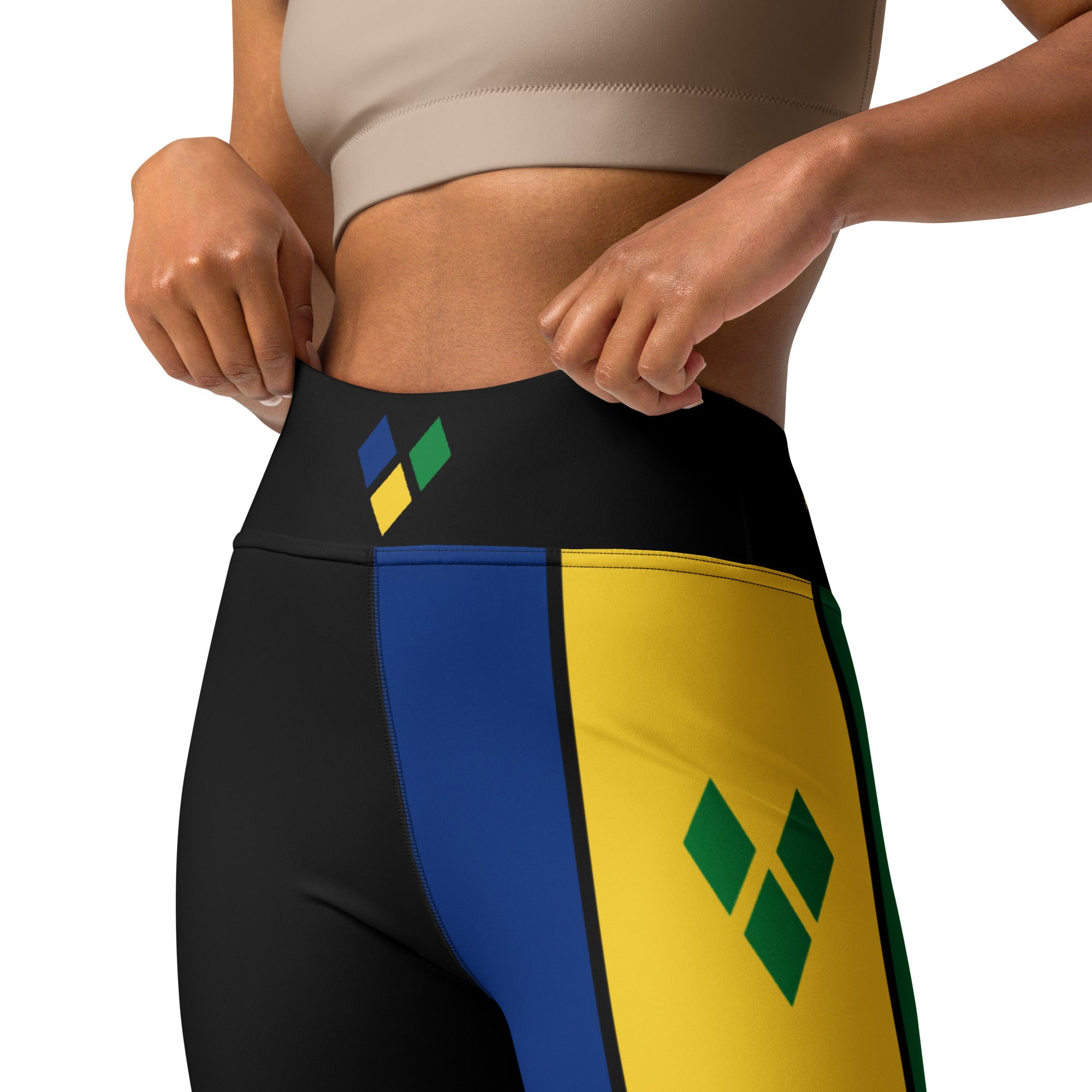 Saint Vincent Flag Yoga Leggings-Fete Massive