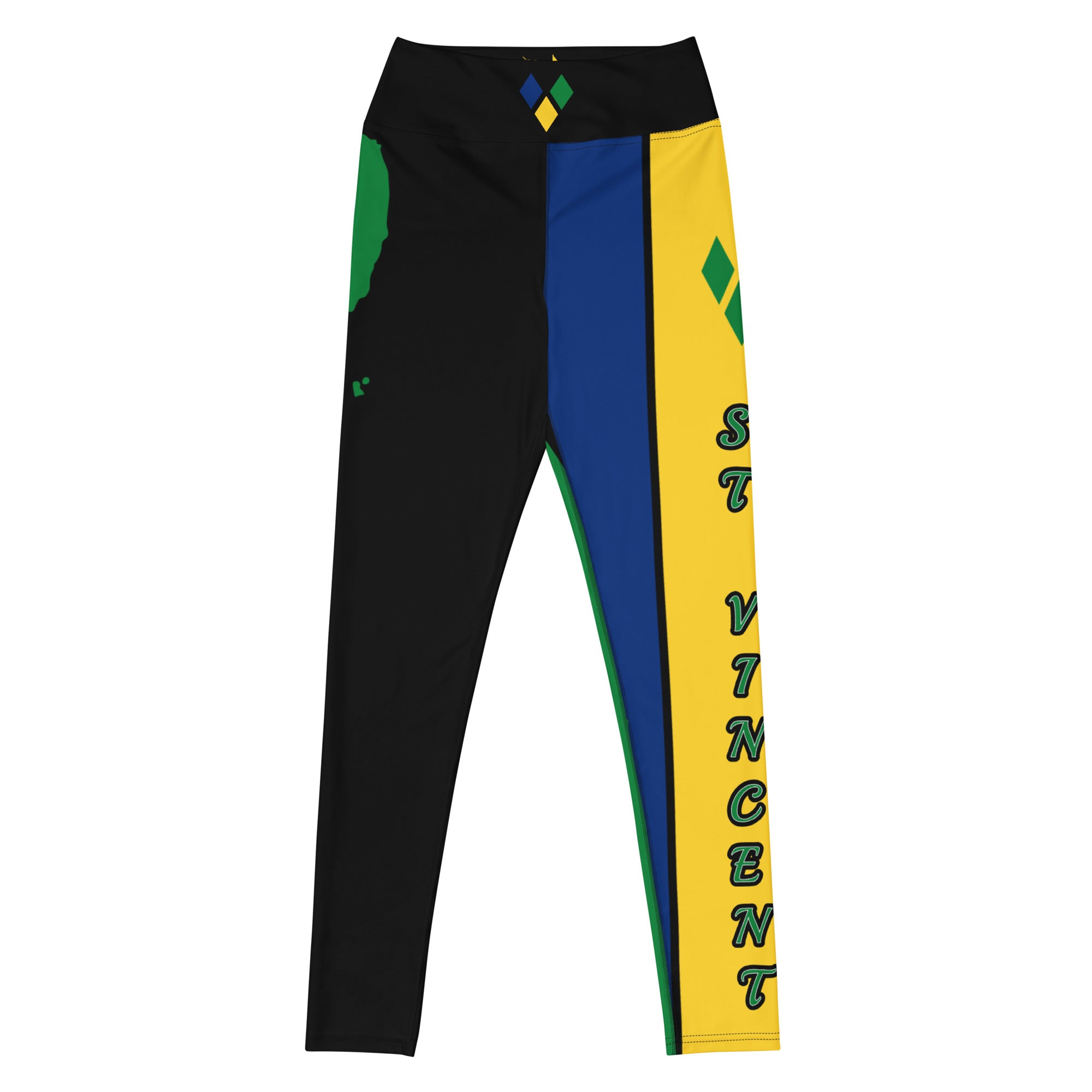 Saint Vincent Flag Yoga Leggings-Fete Massive