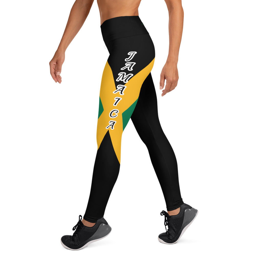 Jamaica Flag Yoga Leggings-Fete Massive