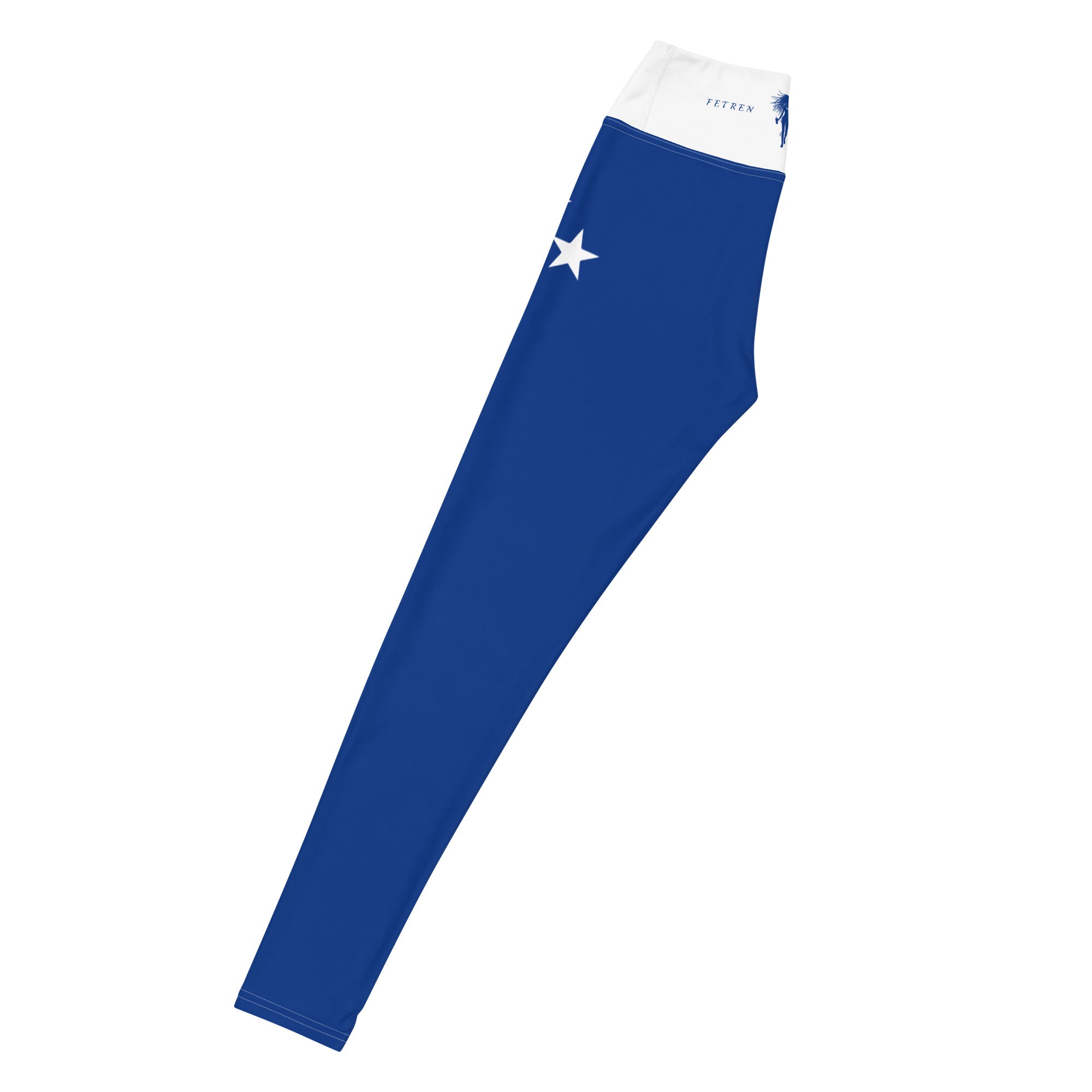 Curacao Flag Yoga Leggings (White)-Fete Massive