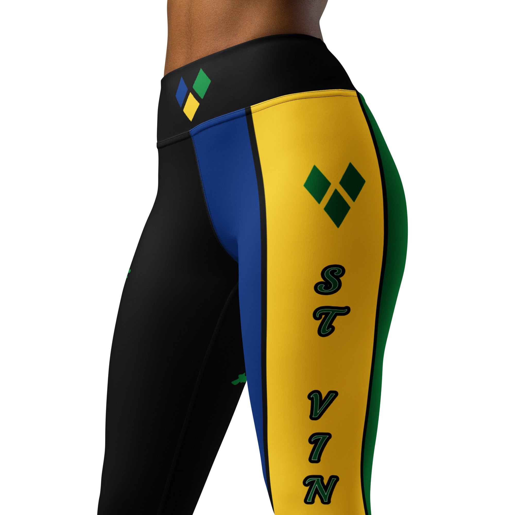 Saint Vincent Flag Yoga Leggings-Fete Massive