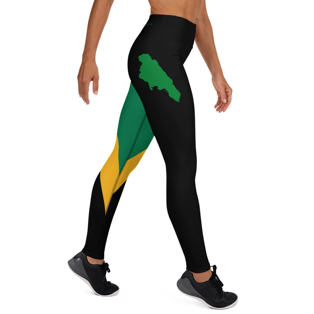 Jamaica Flag Yoga Leggings-Fete Massive