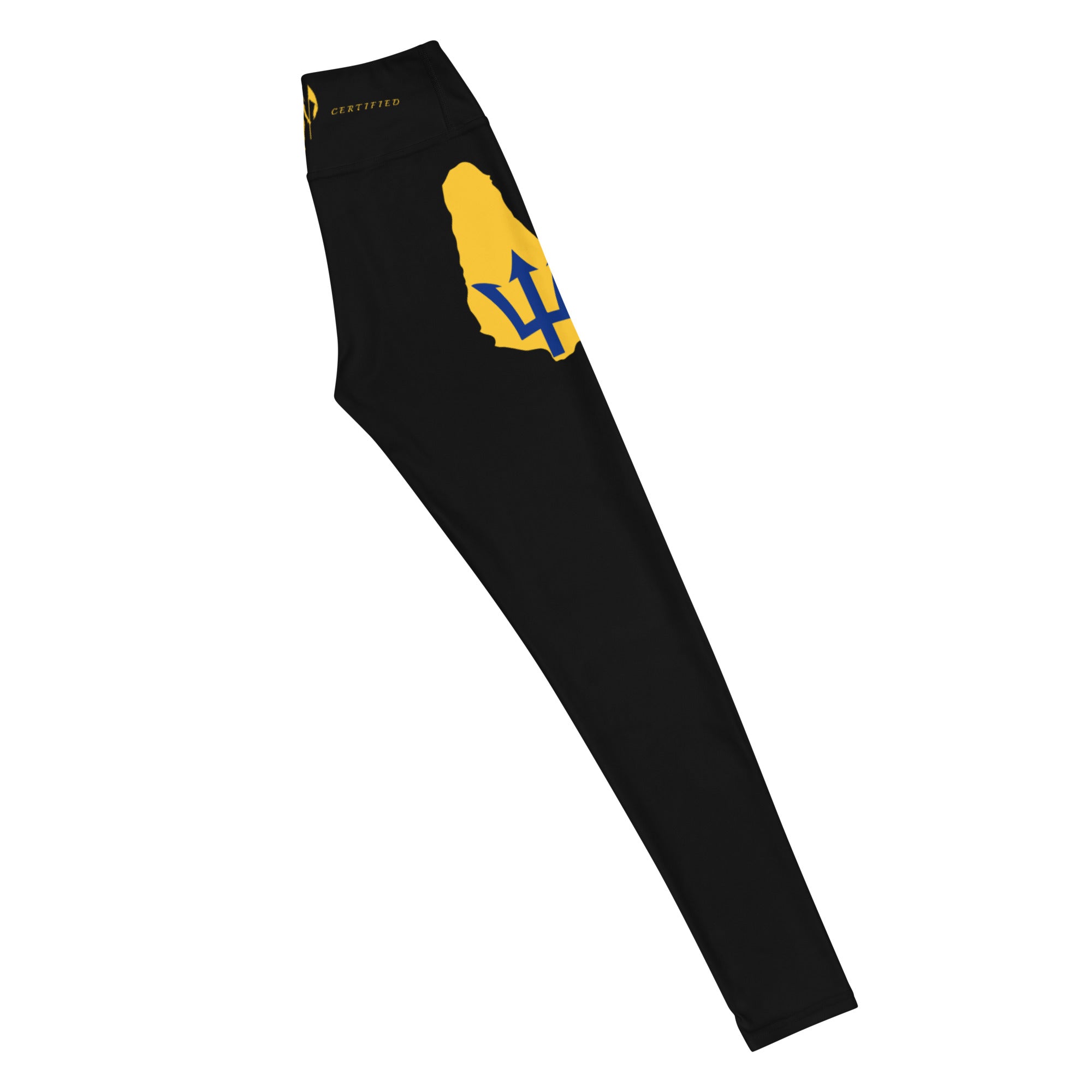 Barbados Flag Yoga Leggings-Fete Massive